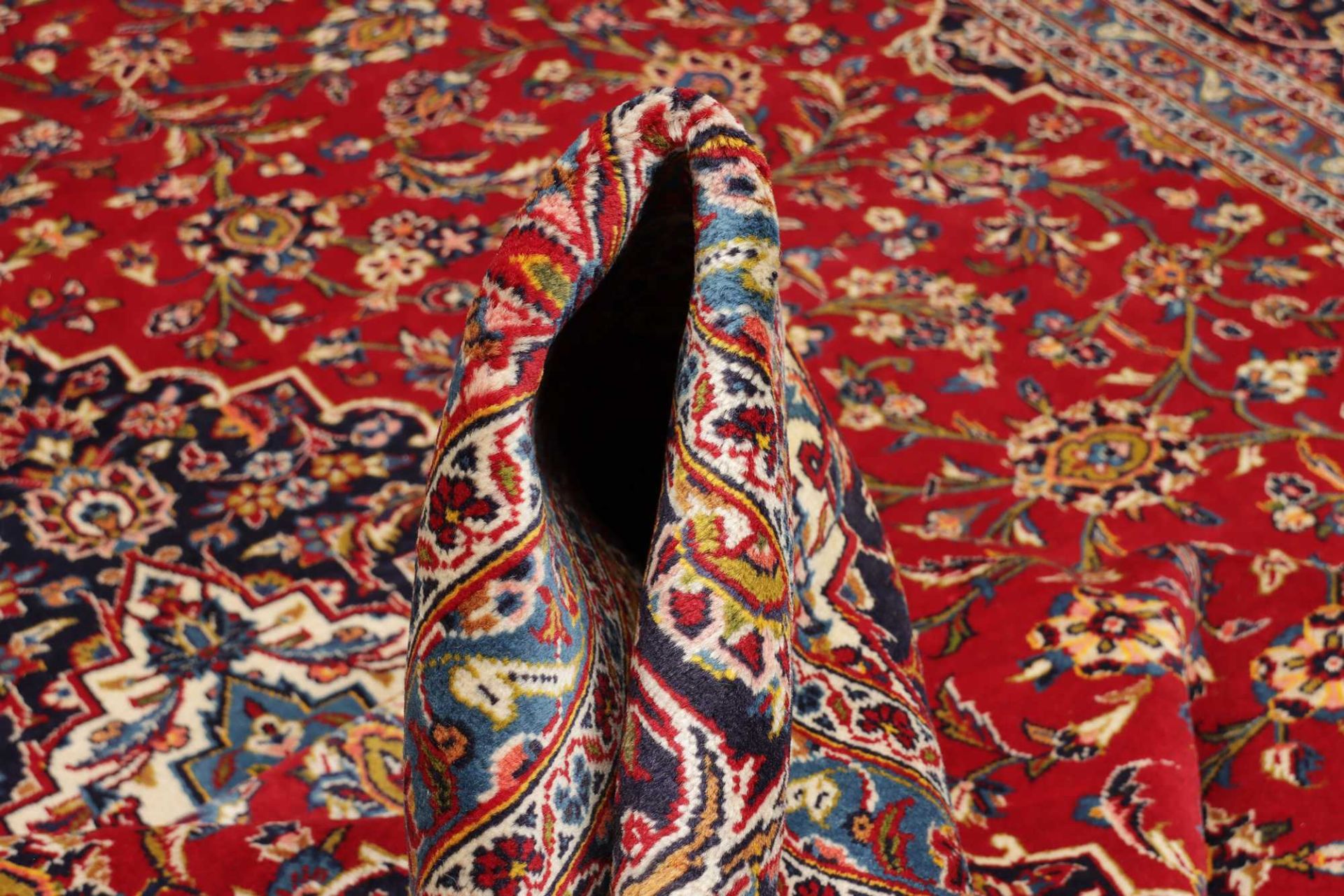 perserteppich-kashan-301-x-399-cm-schurwolle-handgeknupft-hochwertig-8 Hand-Knotted Wool Kashan Persian Rug, 301 × 399 cm