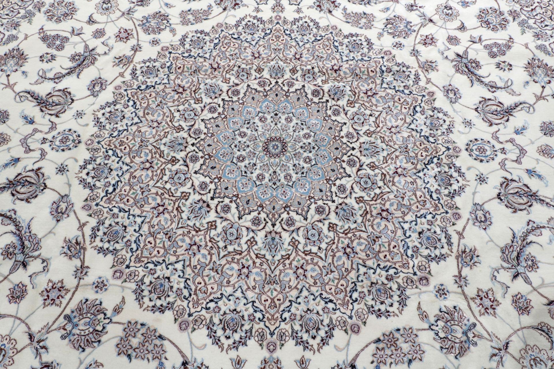 Nain Persian Rug 353 × 480 cm, Wool & Silk, hand-knotted