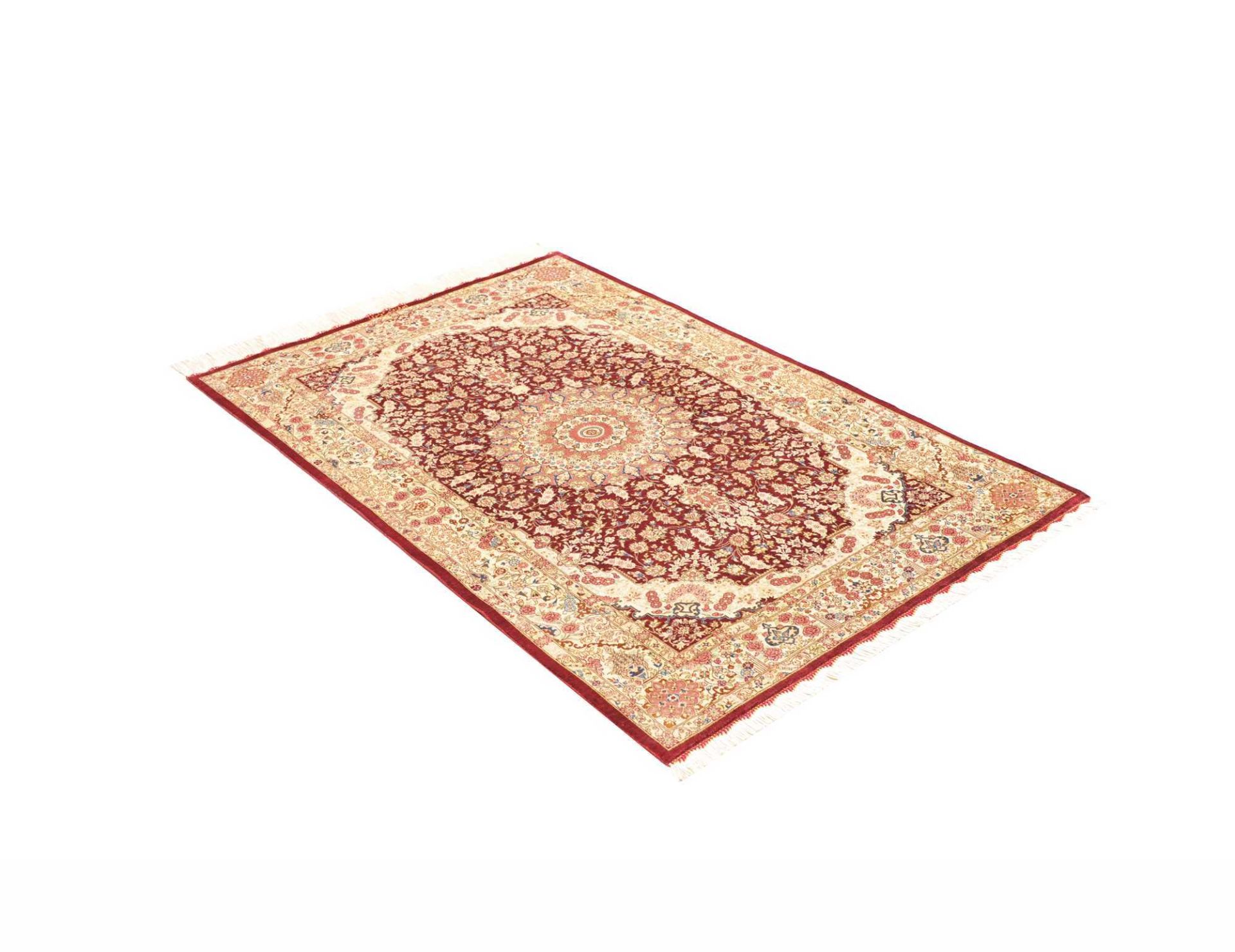 Qom Persian Rug 102 × 149 cm, Silk, hand-knotted