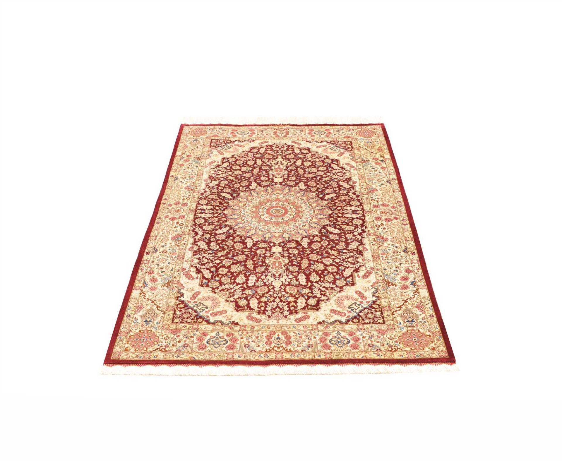Qom Persian Rug 102 × 149 cm, Silk, hand-knotted