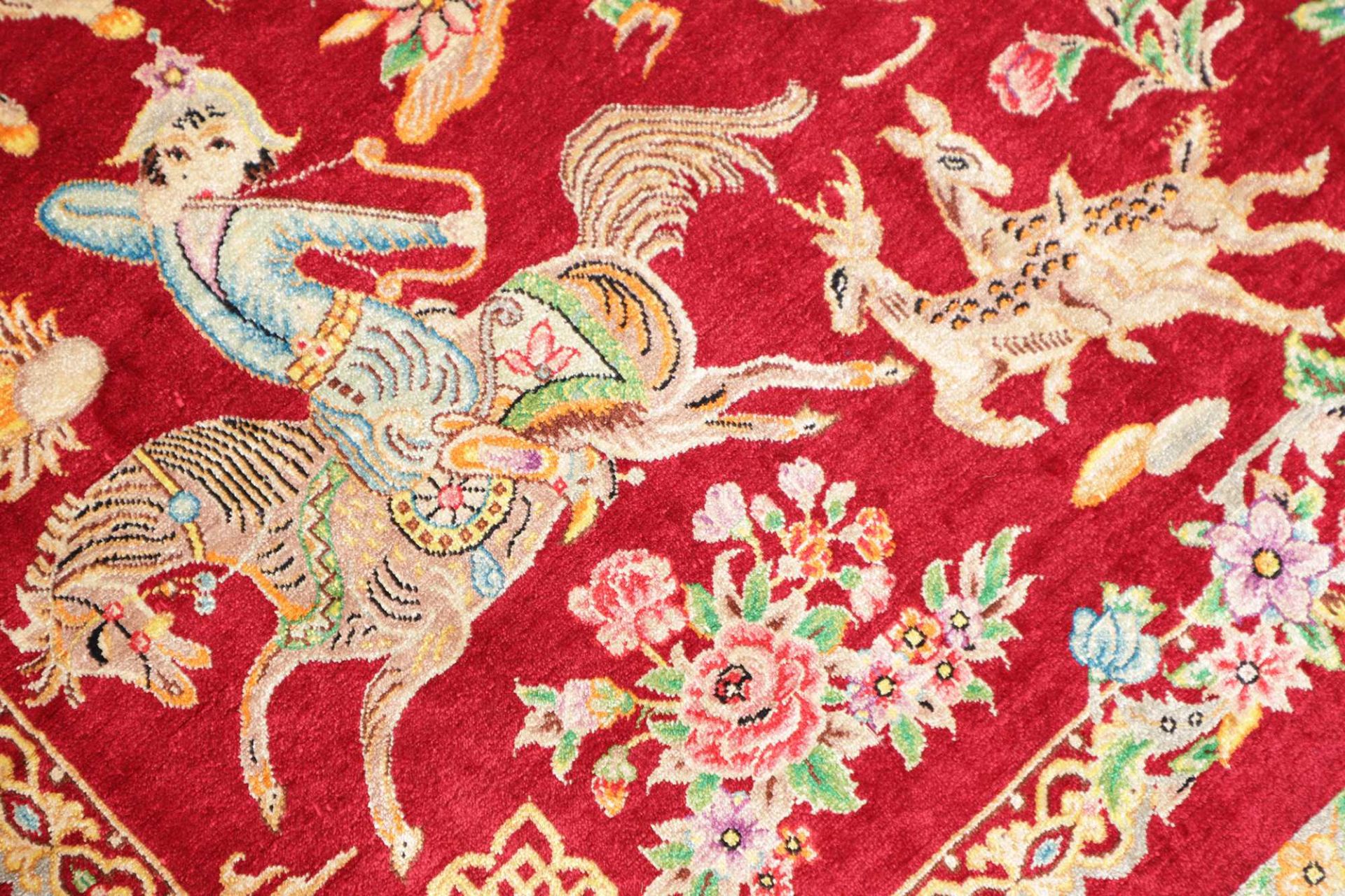 Qom Persian Rug 61 × 94 cm, Silk, hand-knotted