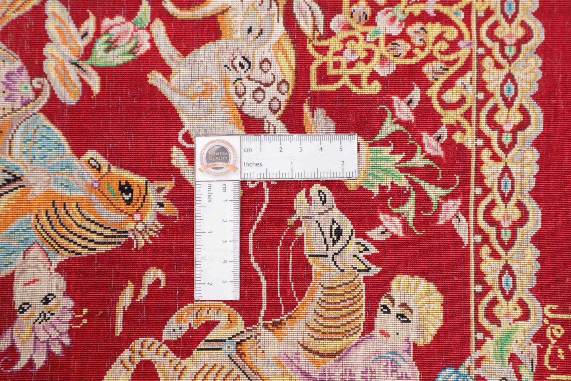 Qom Persian Rug 61 × 94 cm, Silk, hand-knotted