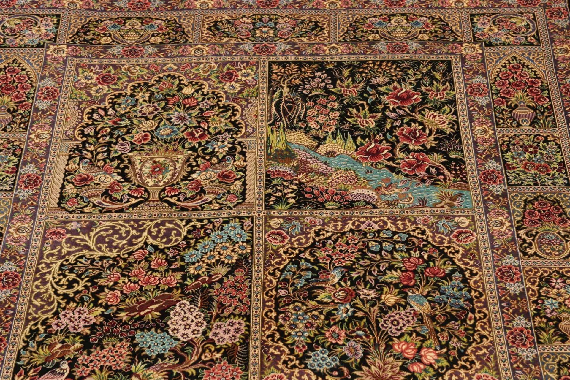 Qom Persian Rug 101 × 148 cm, Silk, hand-knotted