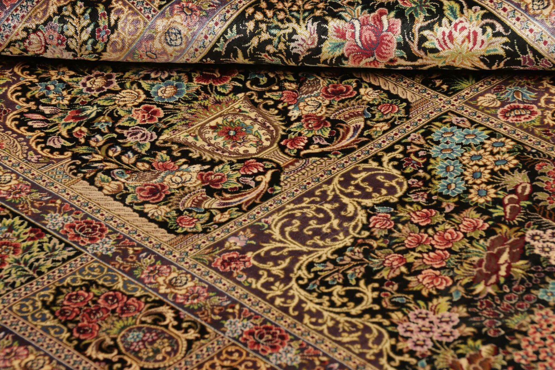 Qom Persian Rug 101 × 148 cm, Silk, hand-knotted