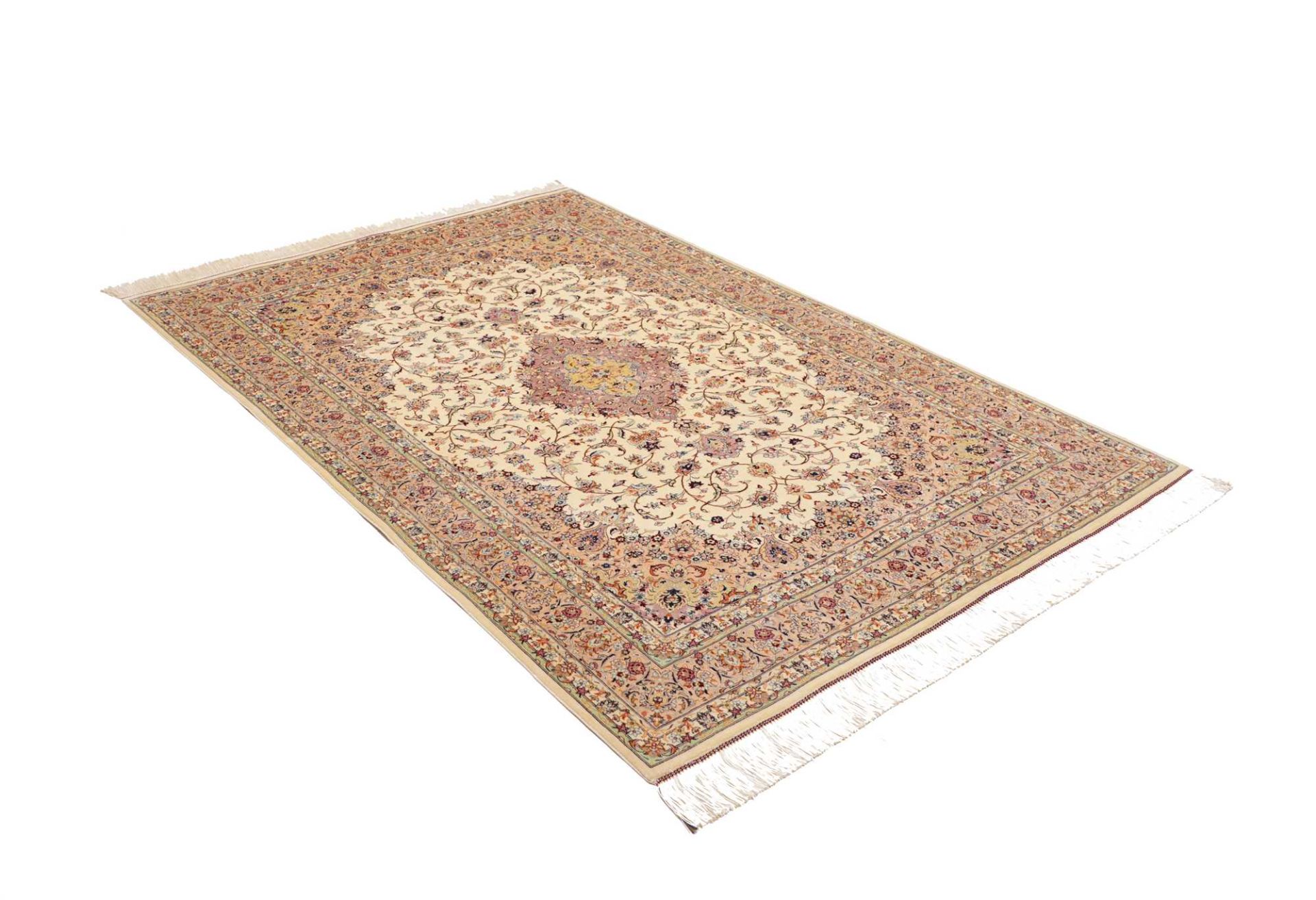 perserteppich-ghom-139-x-199-cm-seide-handgeknupft-exklusiv-2 Qom Persian Rug — hand-knotted, 139 × 199 cm, Silk