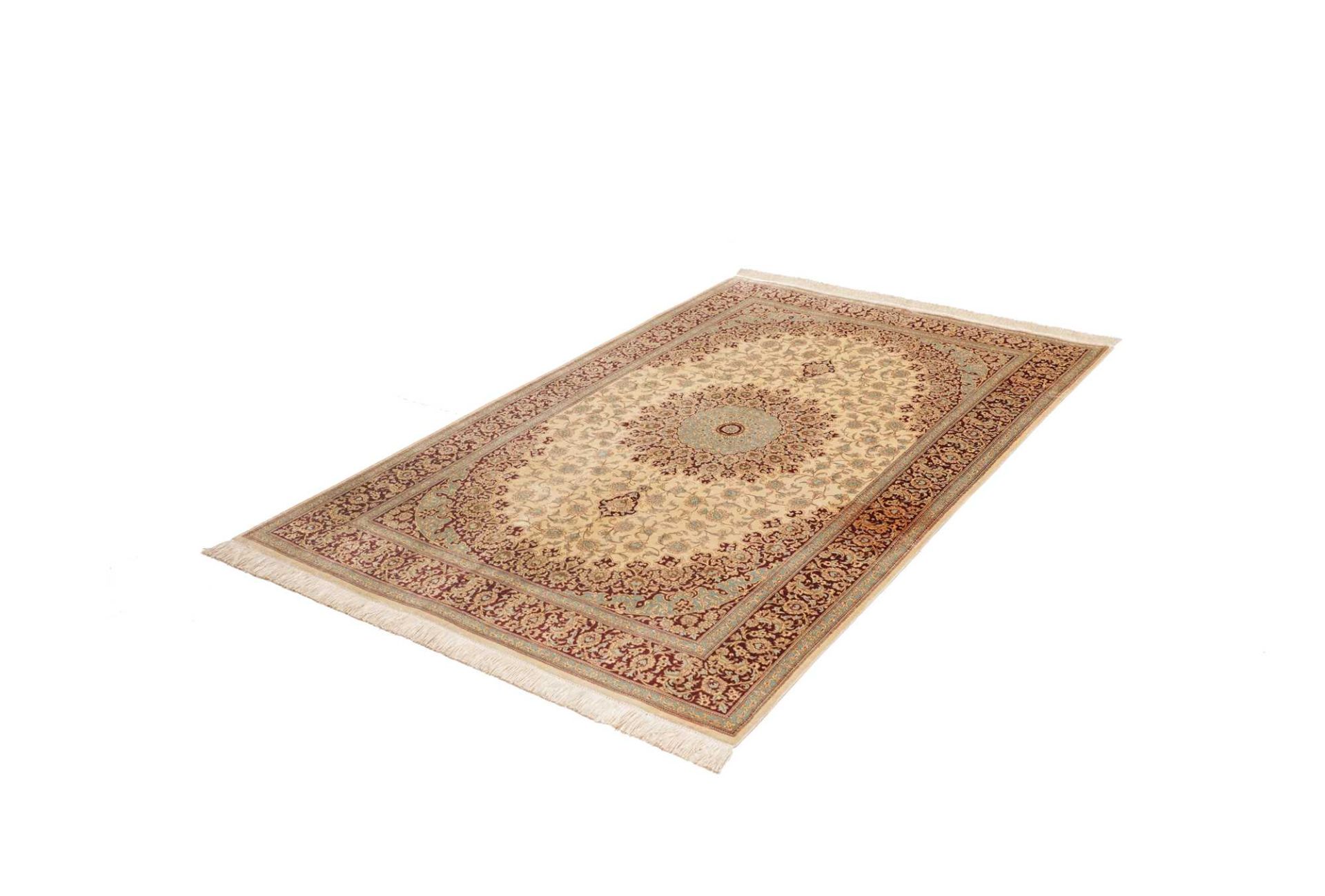 Qom Persian Rug 133 × 199 cm, Silk, hand-knotted