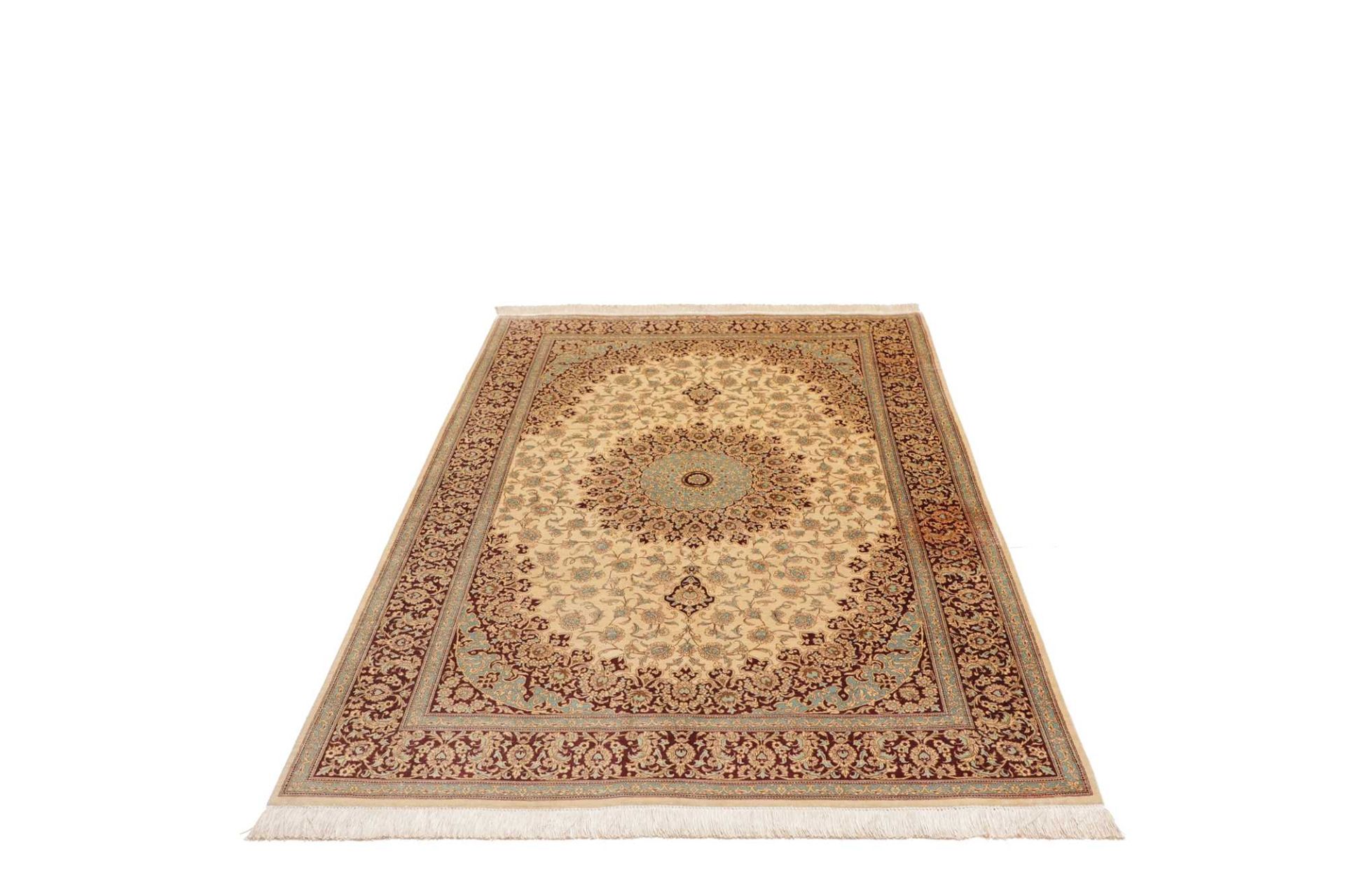 Qom Persian Rug 133 × 199 cm, Silk, hand-knotted