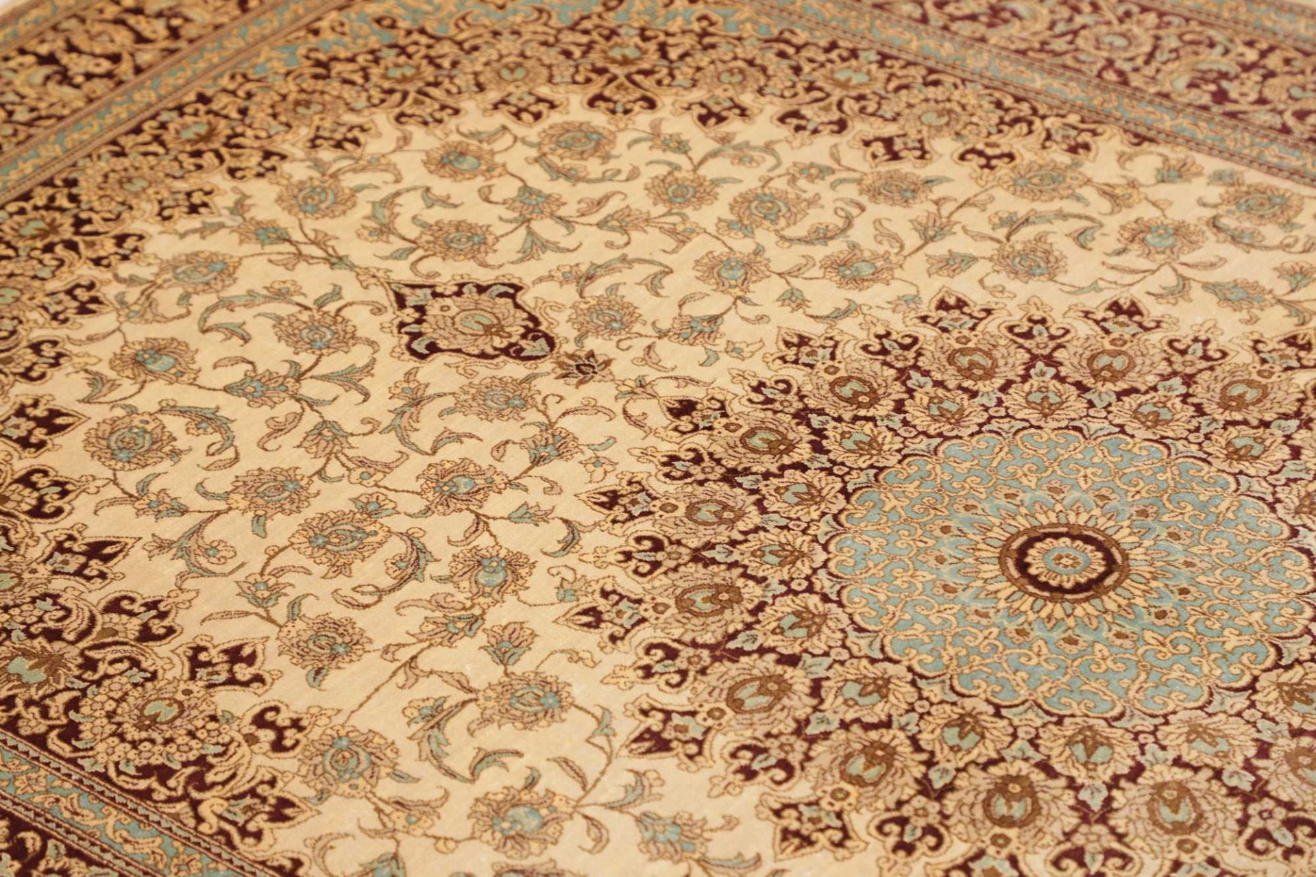Qom Persian Rug 133 × 199 cm, Silk, hand-knotted