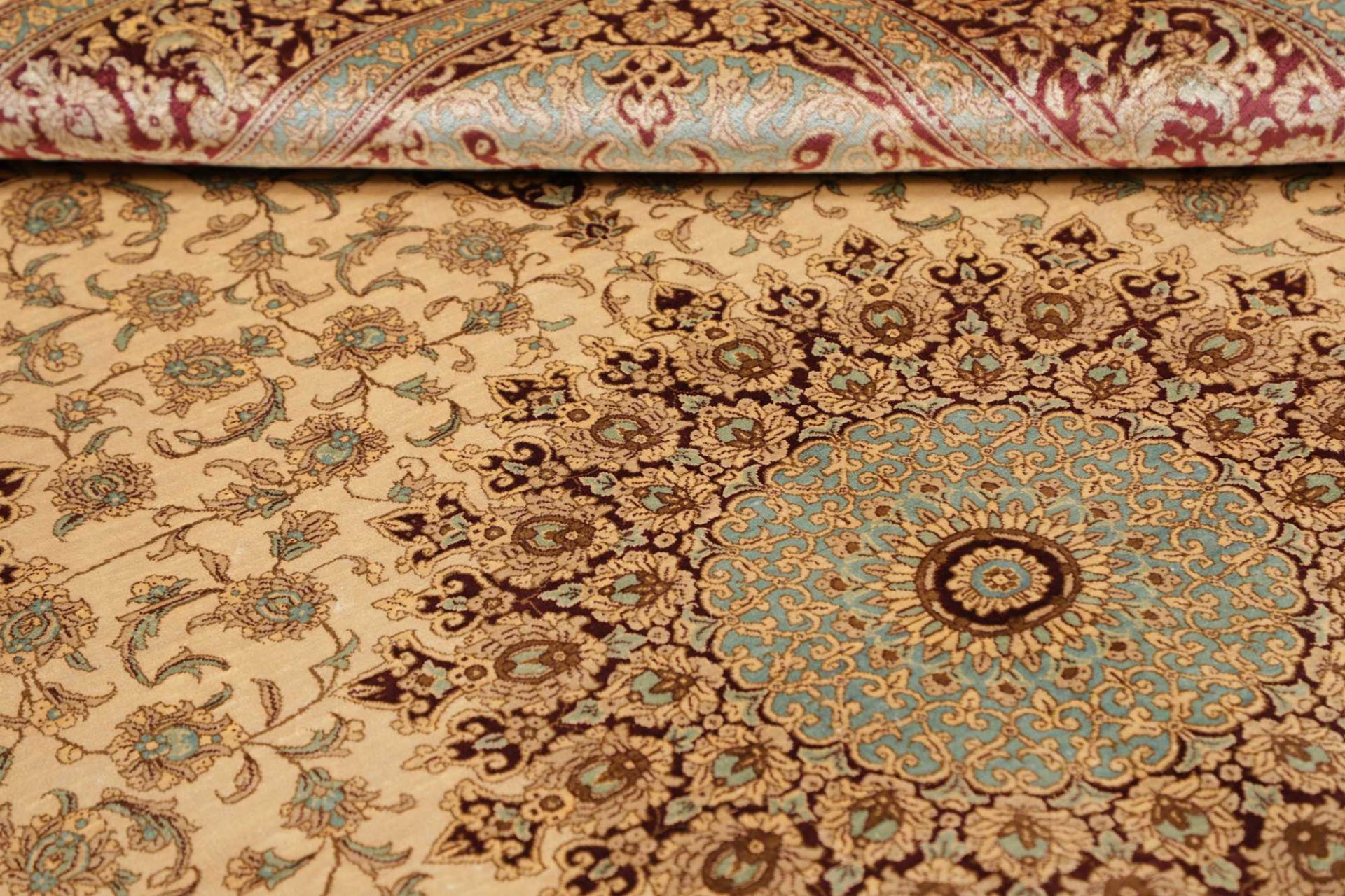 Qom Persian Rug 133 × 199 cm, Silk, hand-knotted