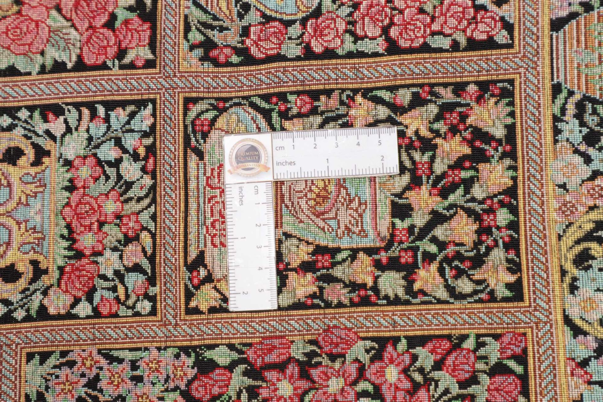 Hand-Knotted Silk Qom Persian Rug, 79 × 119 cm