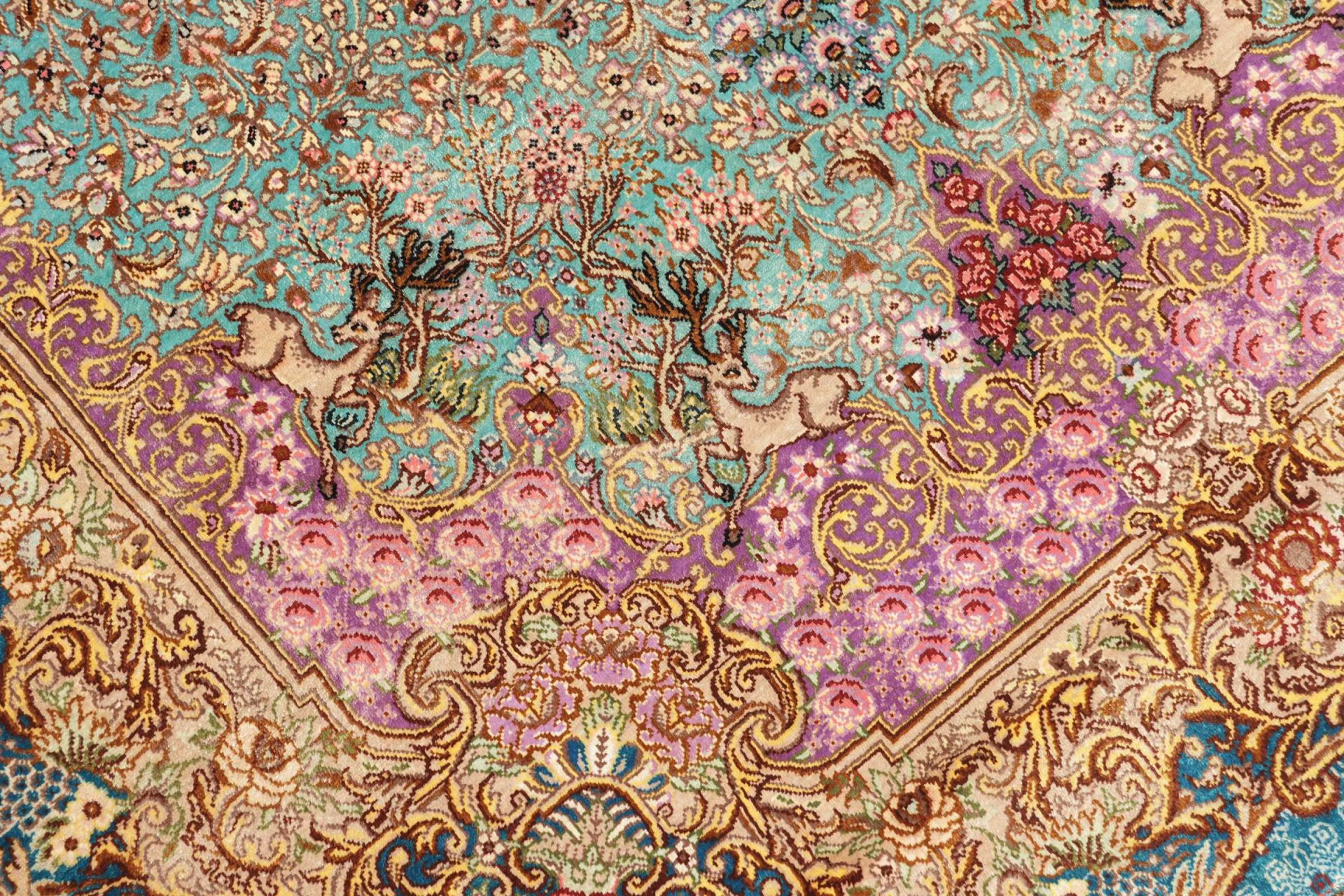 Qom Persian Rug 83 × 119 cm, Silk, hand-knotted
