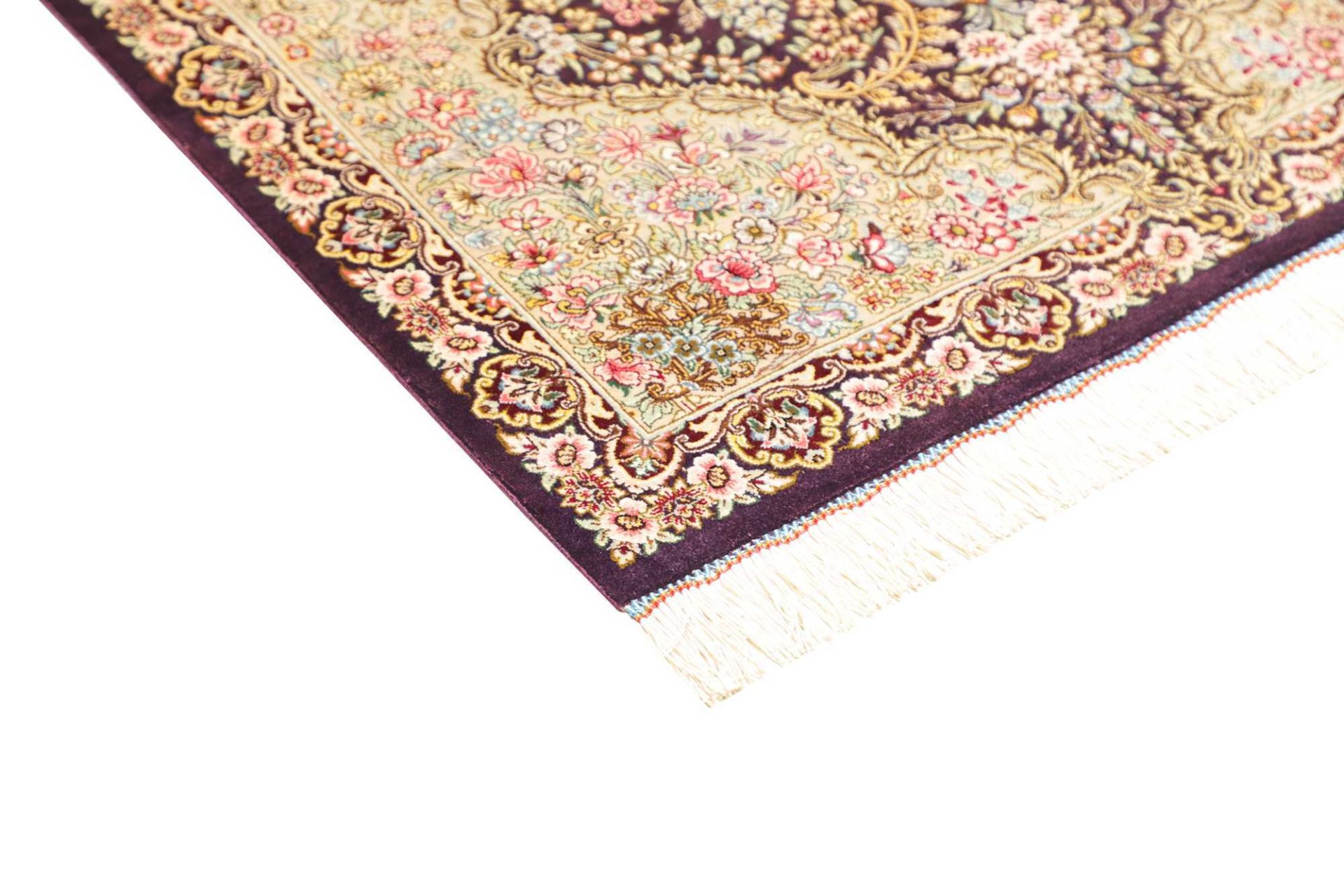 Qom Persian Rug 80 × 116 cm, Silk, hand-knotted
