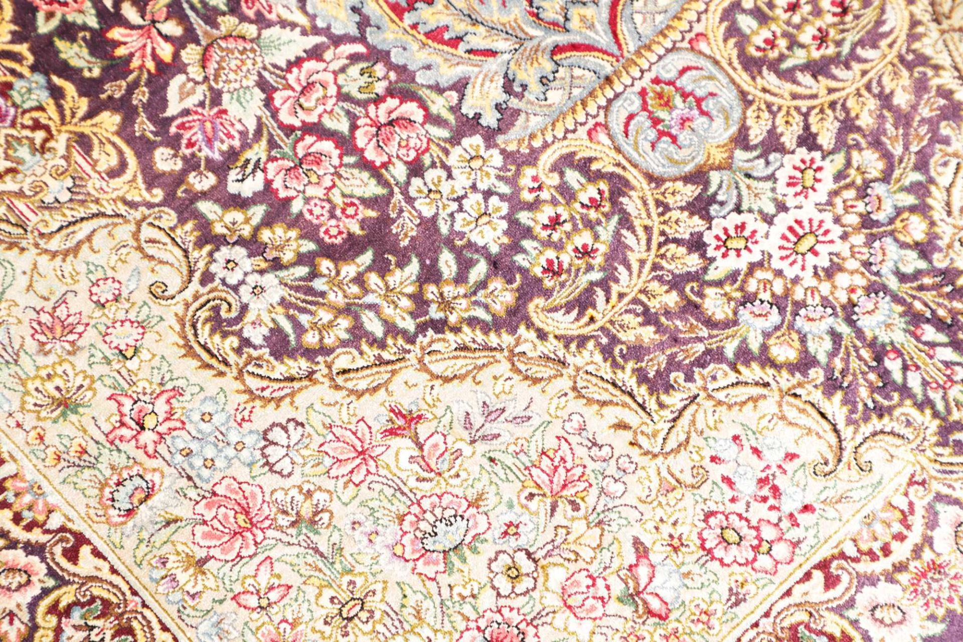 Qom Persian Rug 80 × 116 cm, Silk, hand-knotted