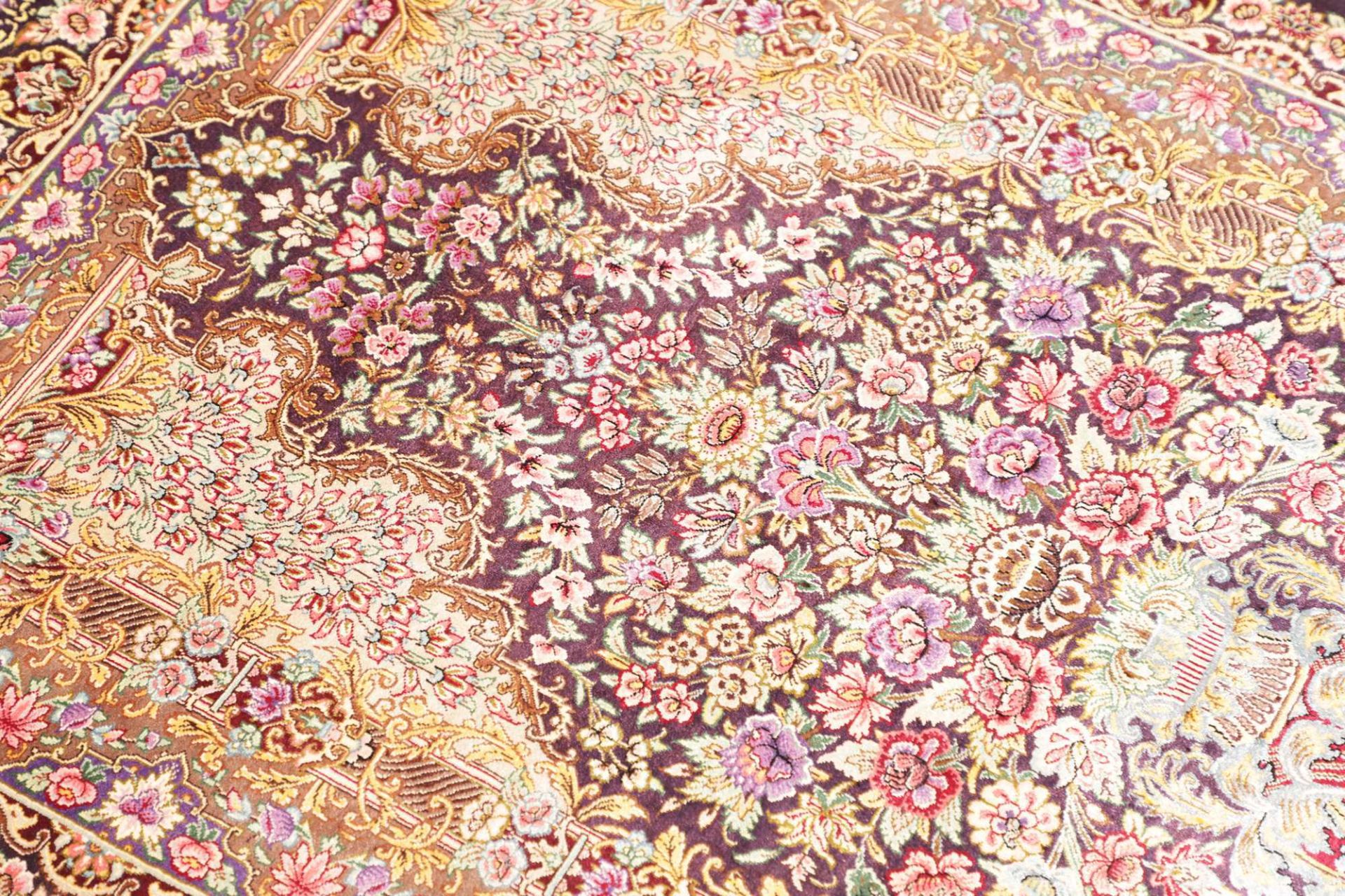 Qom Persian Rug 80 × 116 cm, Silk, hand-knotted