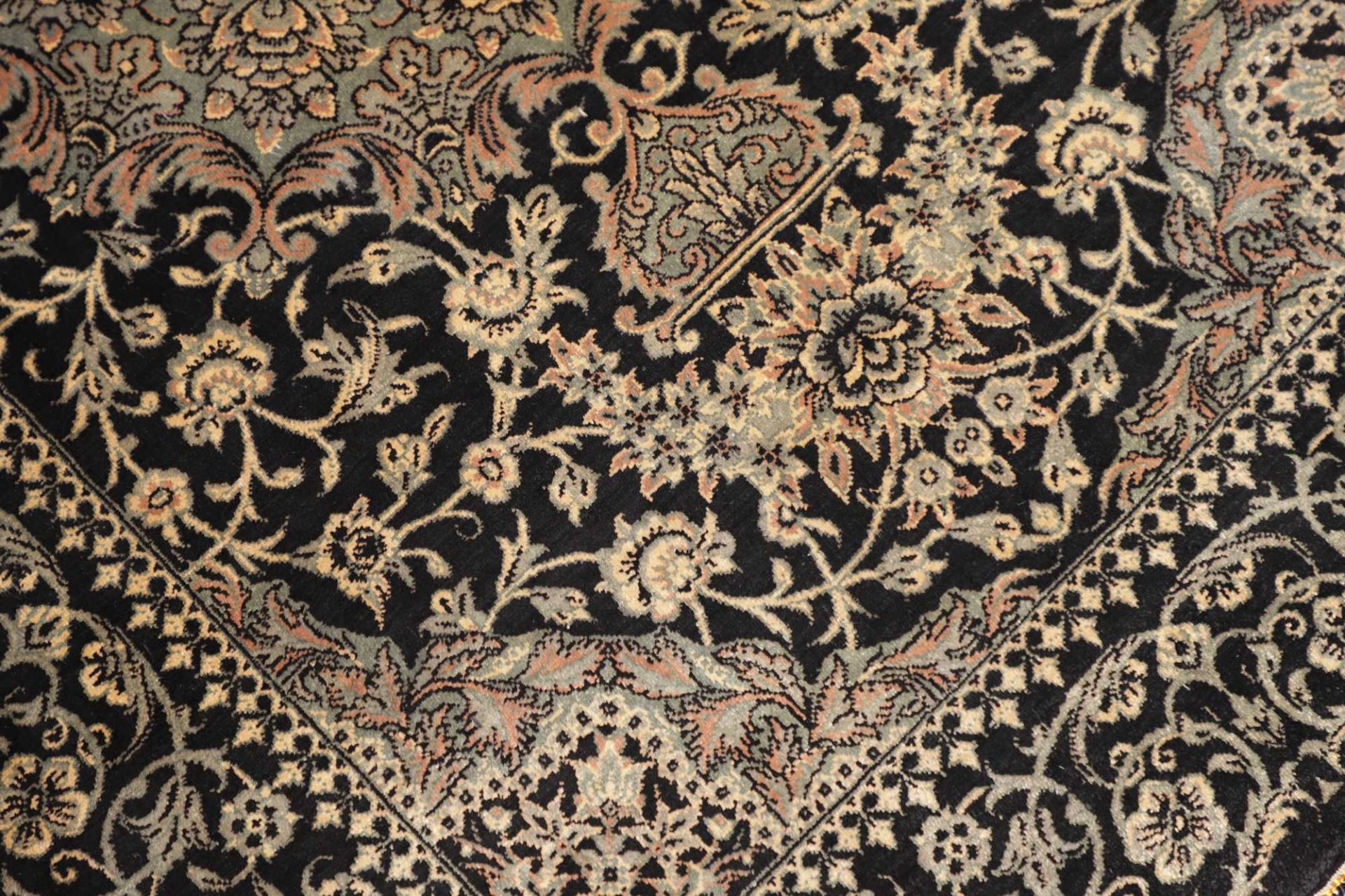 Hand-Knotted Silk Qom Persian Rug, 61 × 88 cm