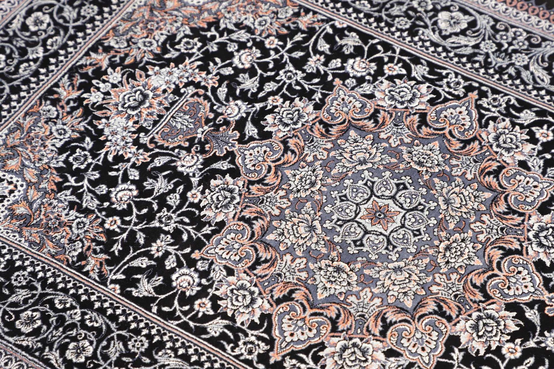 Hand-Knotted Silk Qom Persian Rug, 79 × 119 cm