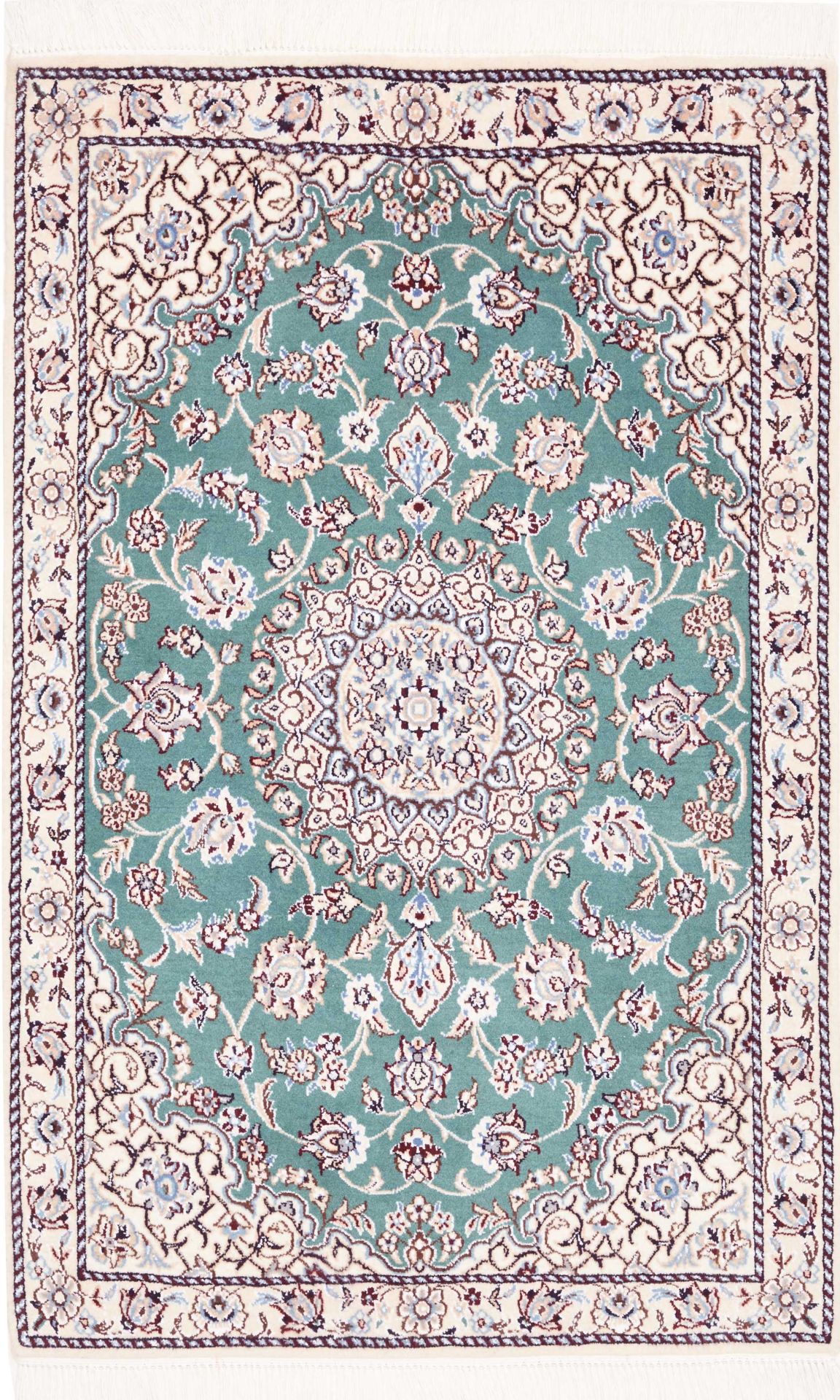 Hand-Knotted Wool Nain Persian Rug, 82 × 126 cm