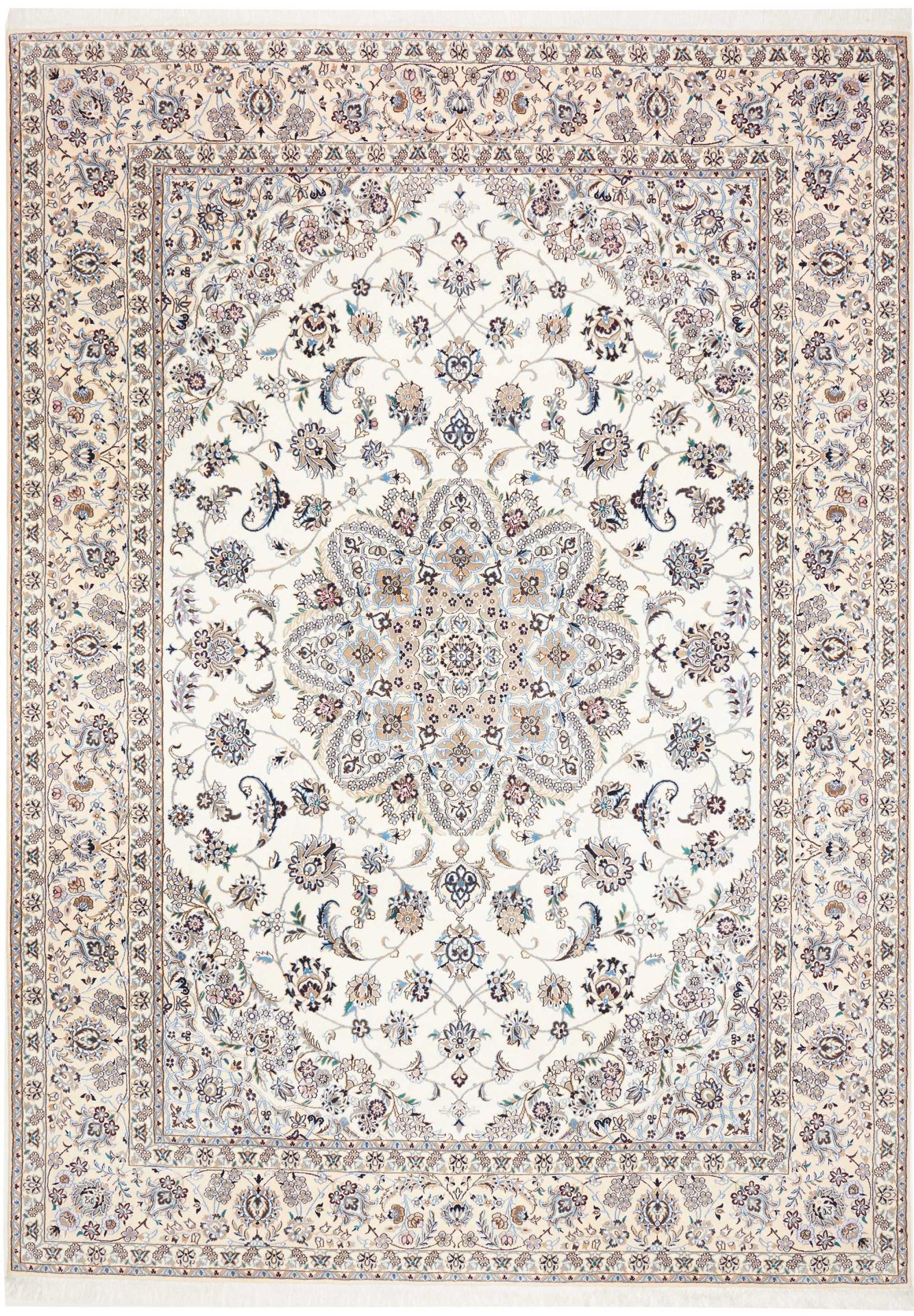 Nain Persian Rug — hand-knotted, 251 × 345 cm, Wool