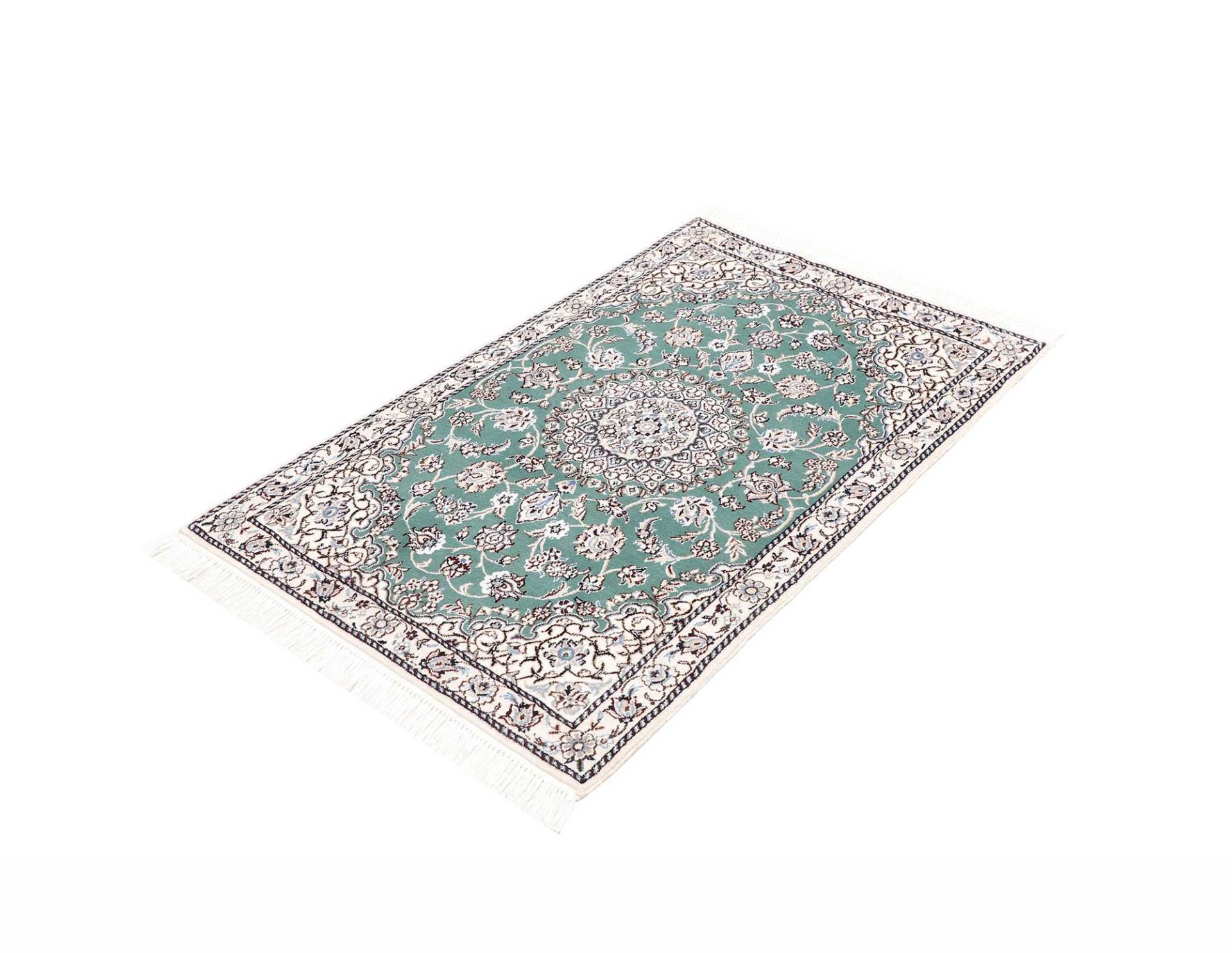 Hand-Knotted Wool Nain Persian Rug, 82 × 126 cm