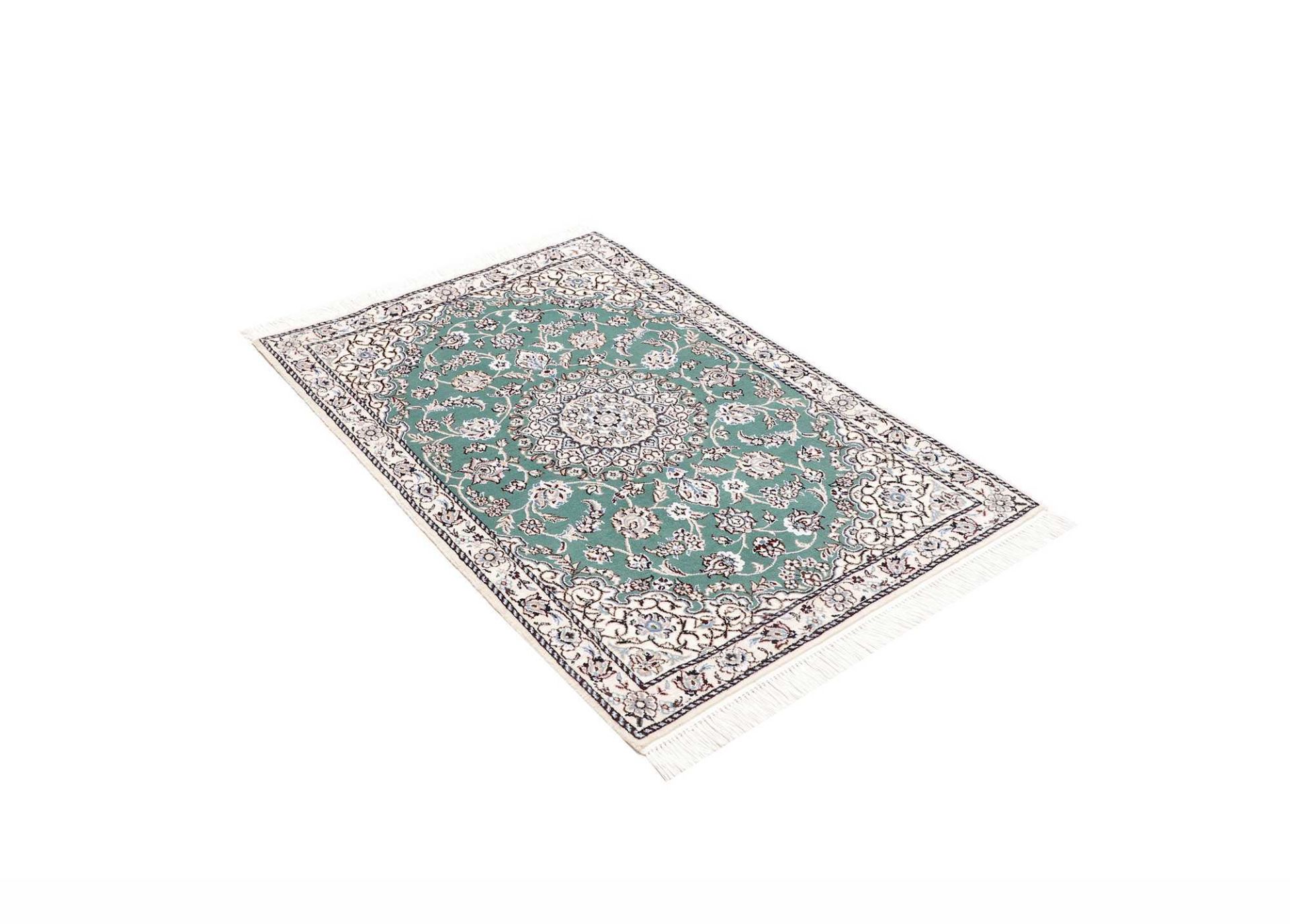 Hand-Knotted Wool Nain Persian Rug, 82 × 126 cm