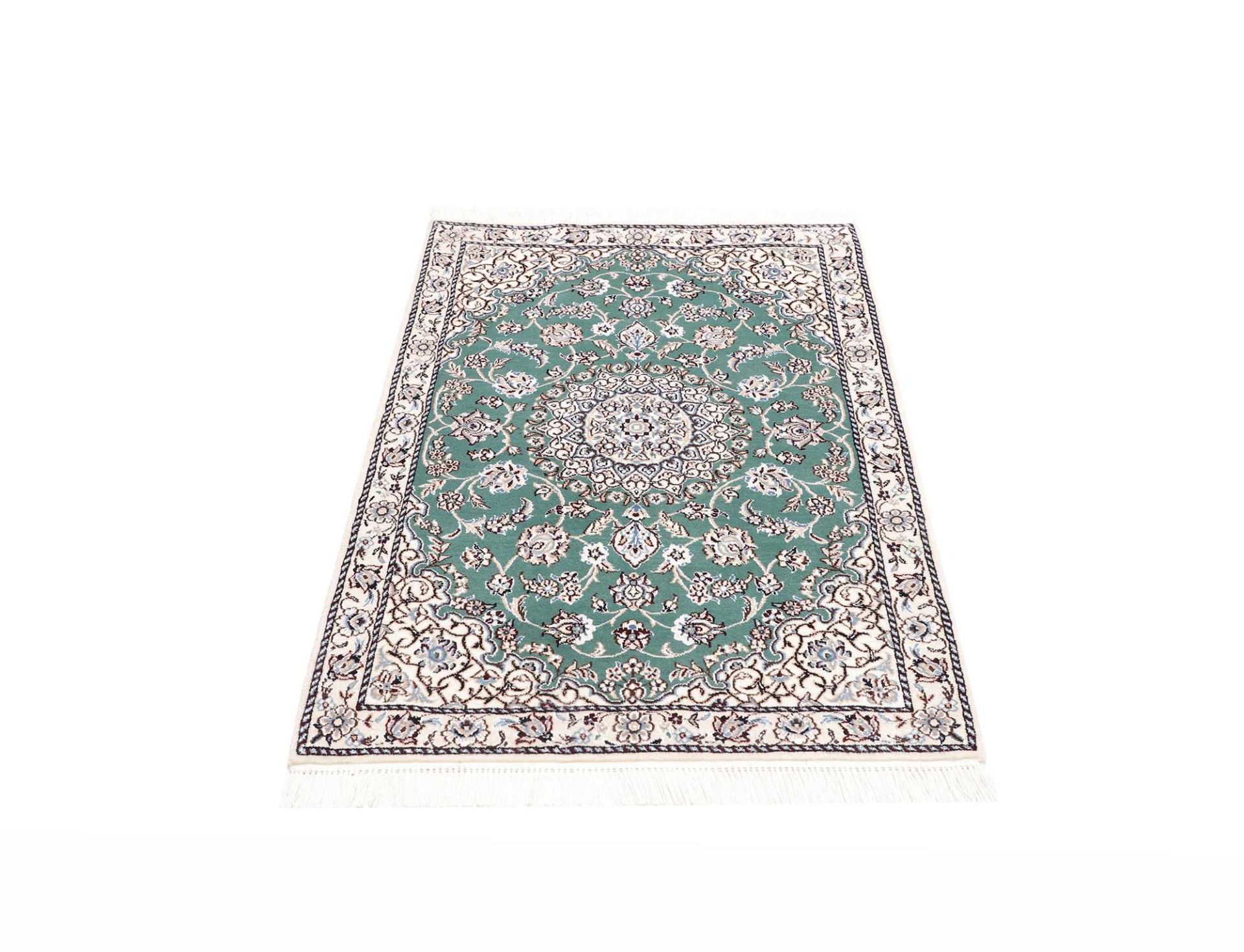 Hand-Knotted Wool Nain Persian Rug, 82 × 126 cm
