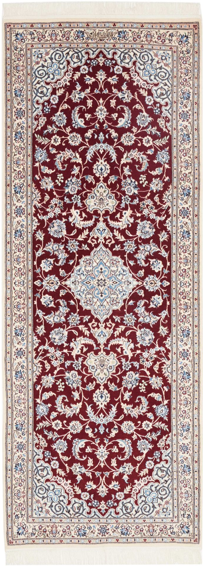 Nain Persian Rug 81 × 209 cm, Wool, hand-knotted