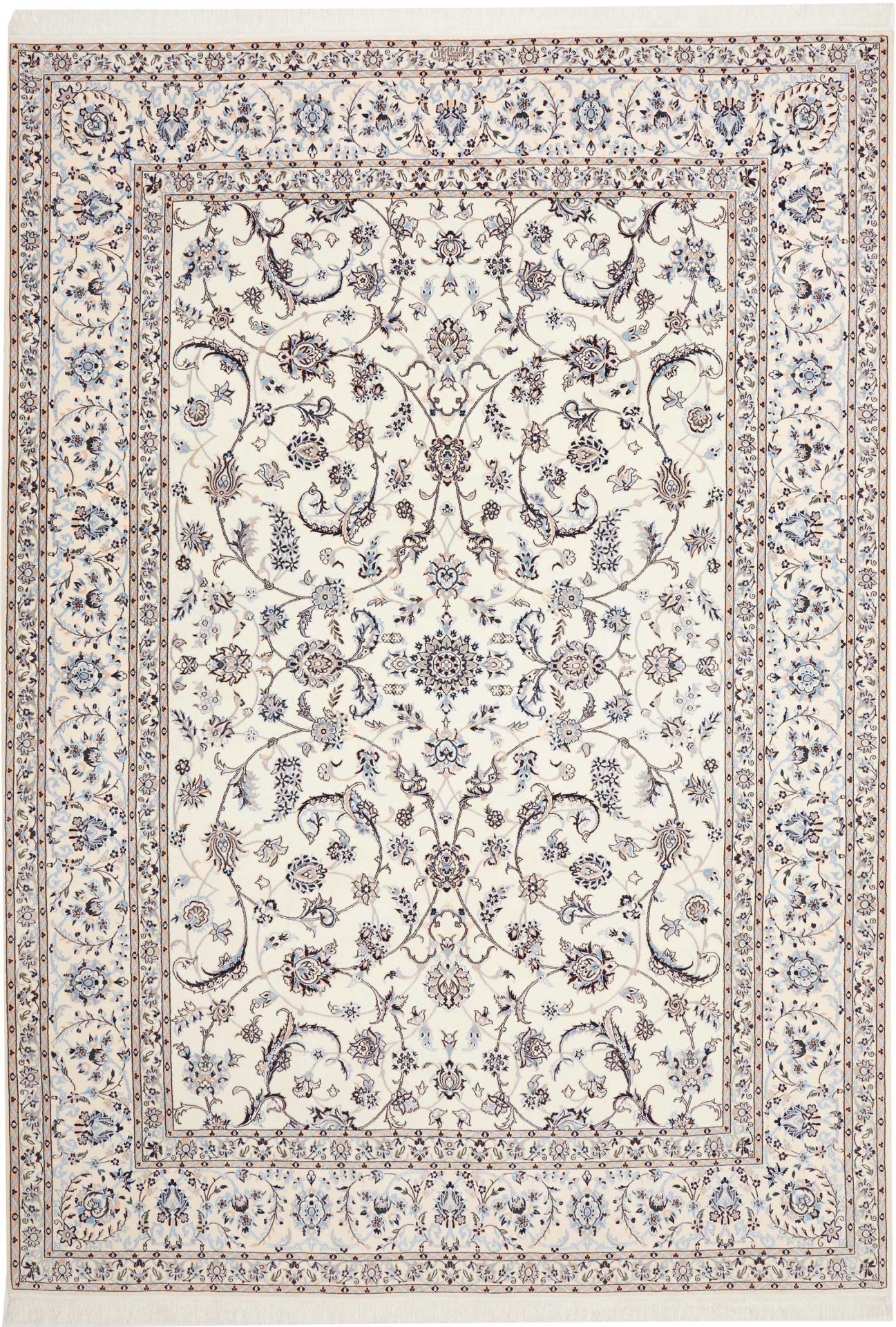 Nain Persian Rug — hand-knotted, 212 × 297 cm, Wool