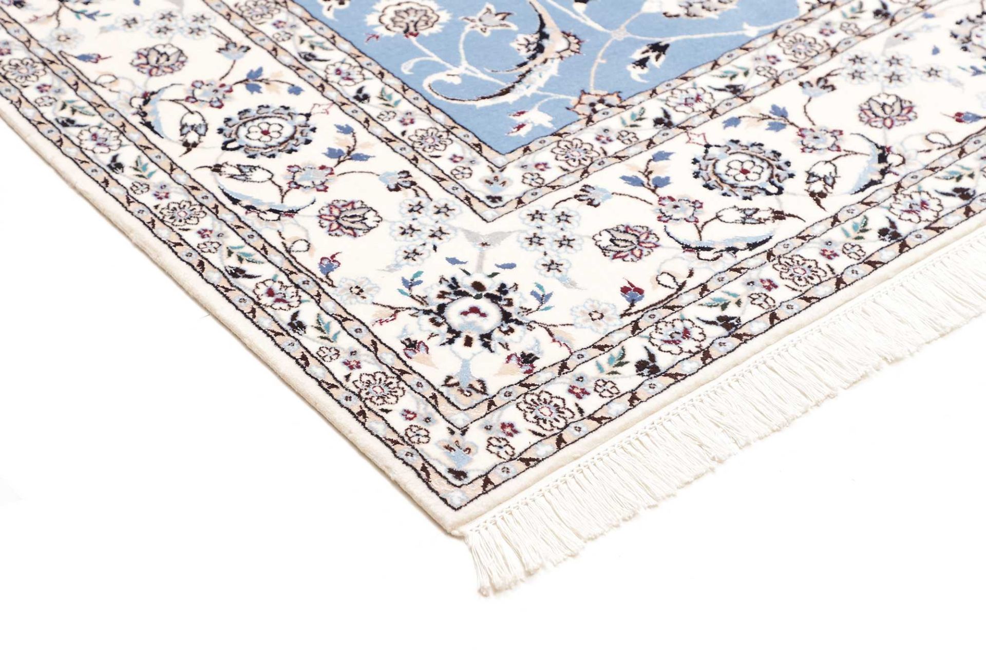 Hand-Knotted Wool Nain Persian Rug, 209 × 207 cm