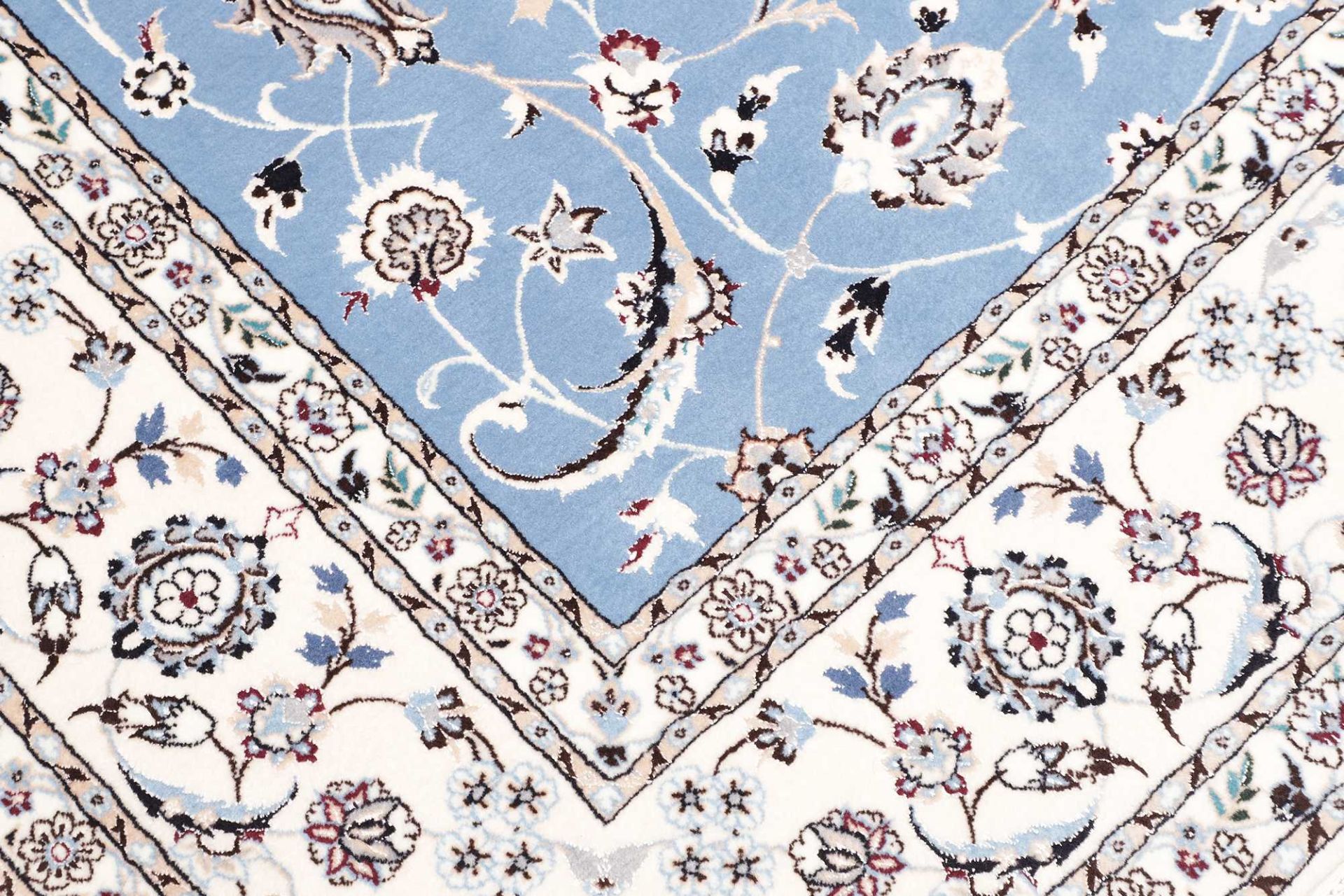 Hand-Knotted Wool Nain Persian Rug, 209 × 207 cm