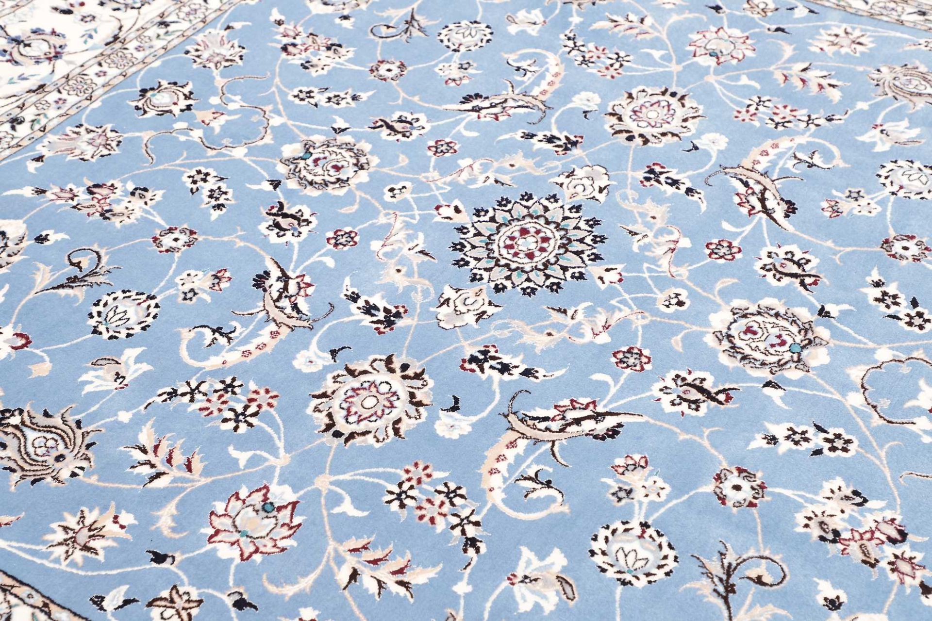 Hand-Knotted Wool Nain Persian Rug, 209 × 207 cm