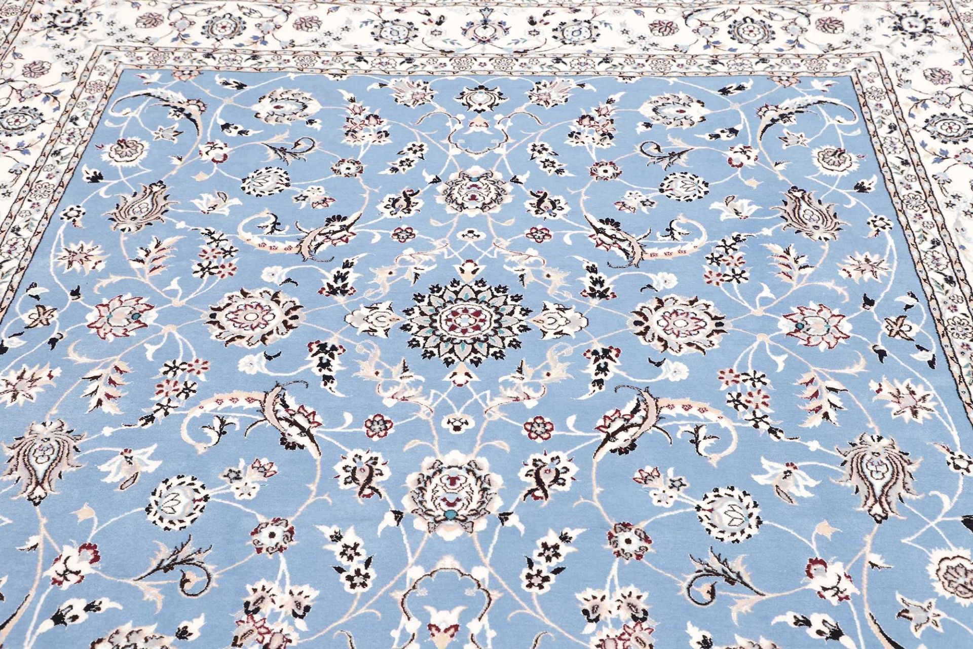 Hand-Knotted Wool Nain Persian Rug, 209 × 207 cm