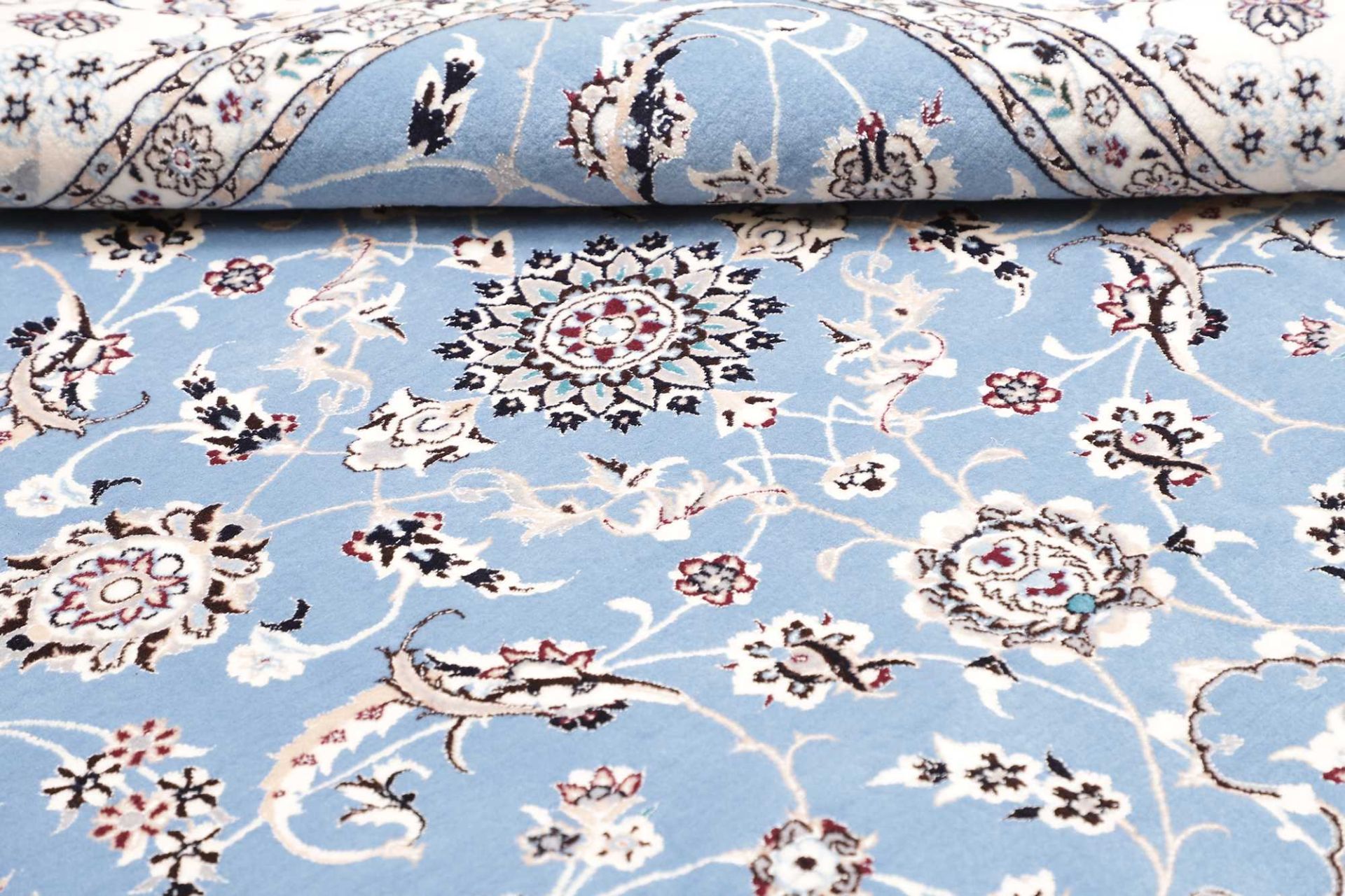 Hand-Knotted Wool Nain Persian Rug, 209 × 207 cm