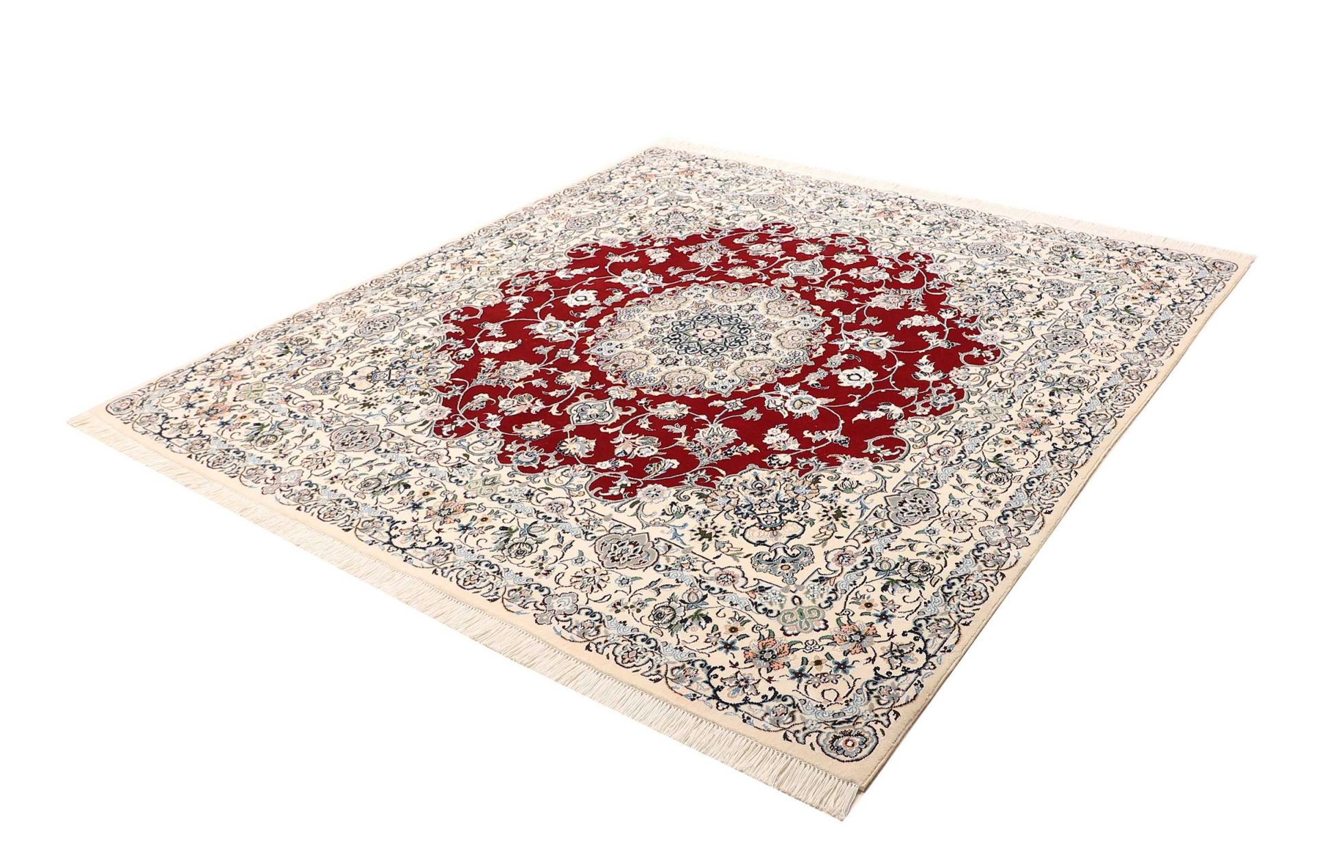 Nain Persian Rug — hand-knotted, 196 × 204 cm, Wool