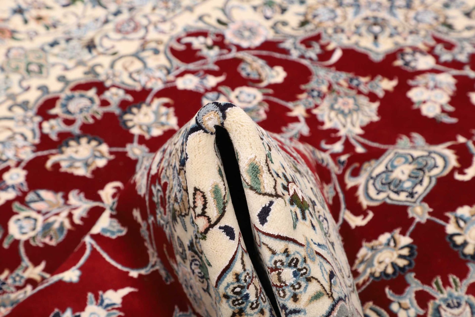 Nain Persian Rug — hand-knotted, 196 × 204 cm, Wool