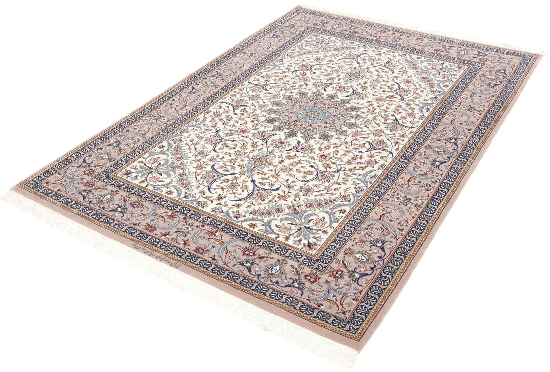 perserteppich-isfahan-133-x-205-cm-schurwolle-seide-handgeknupft-1 Isfahan Persian Rug — hand-knotted, 133 × 205 cm, Wool & Silk