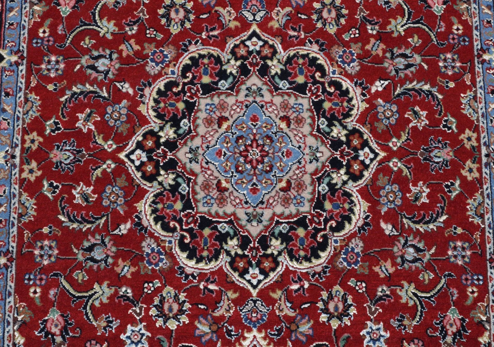 Hand-Knotted Wool & Silk Isfahan Persian Rug, 80 × 135 cm