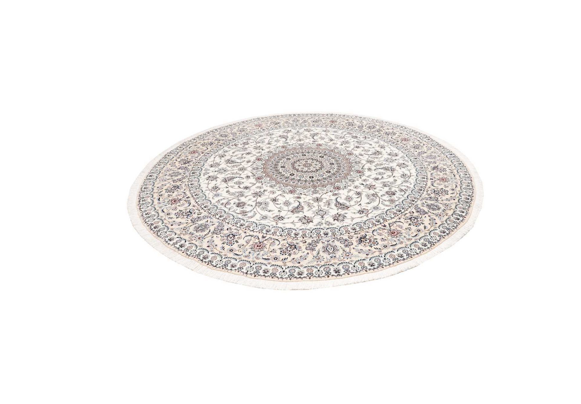 Hand-Knotted Wool Nain Persian Rug, 246 × 244 cm