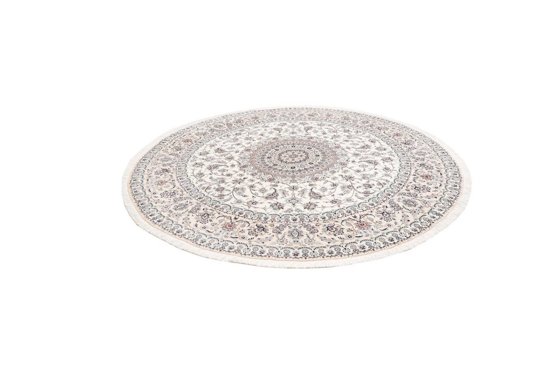 Hand-Knotted Wool Nain Persian Rug, 246 × 244 cm