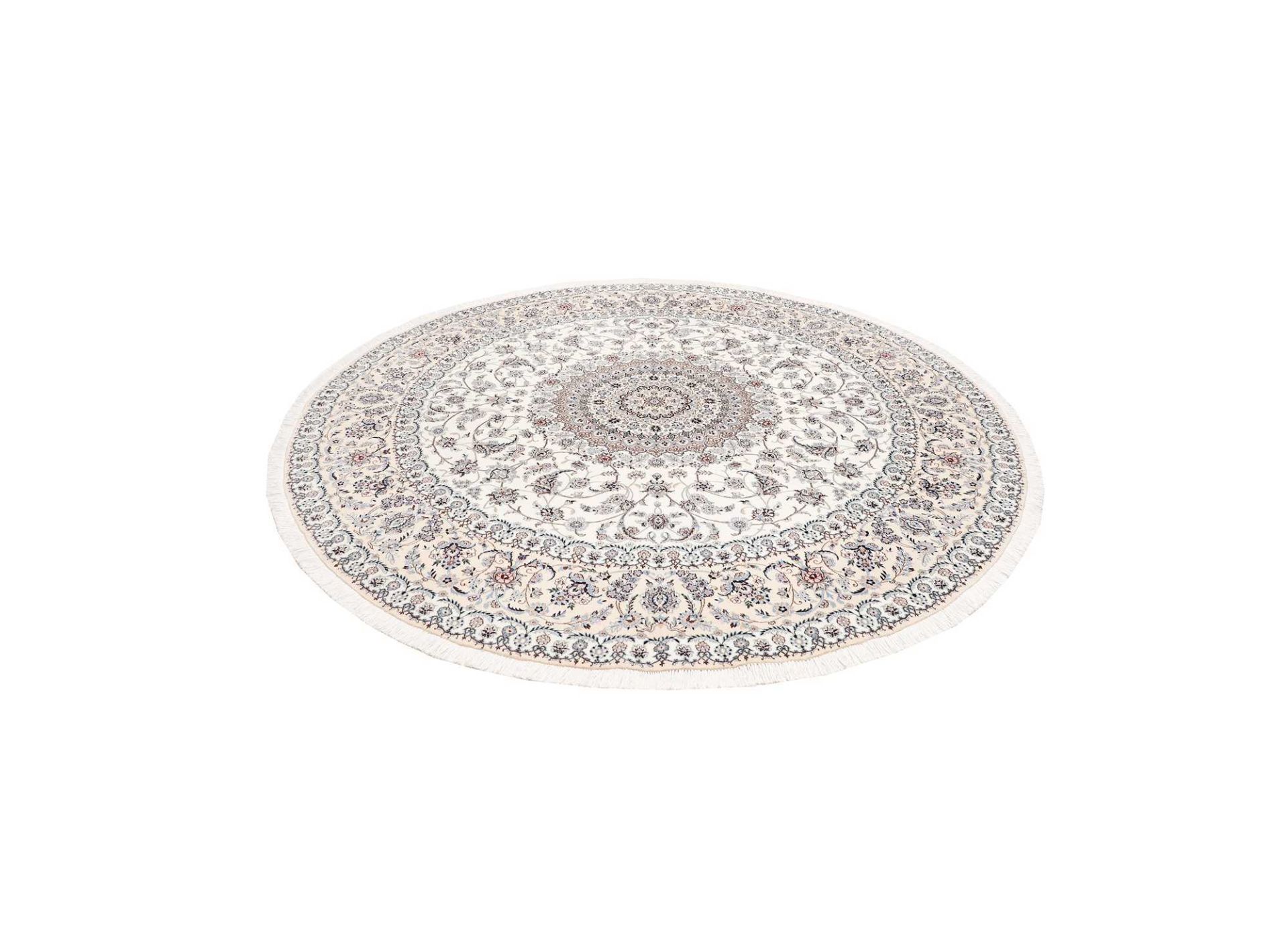 Hand-Knotted Wool Nain Persian Rug, 246 × 244 cm