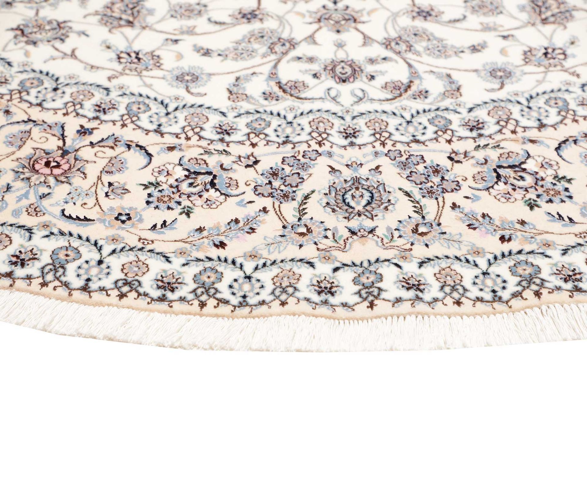 Hand-Knotted Wool Nain Persian Rug, 246 × 244 cm