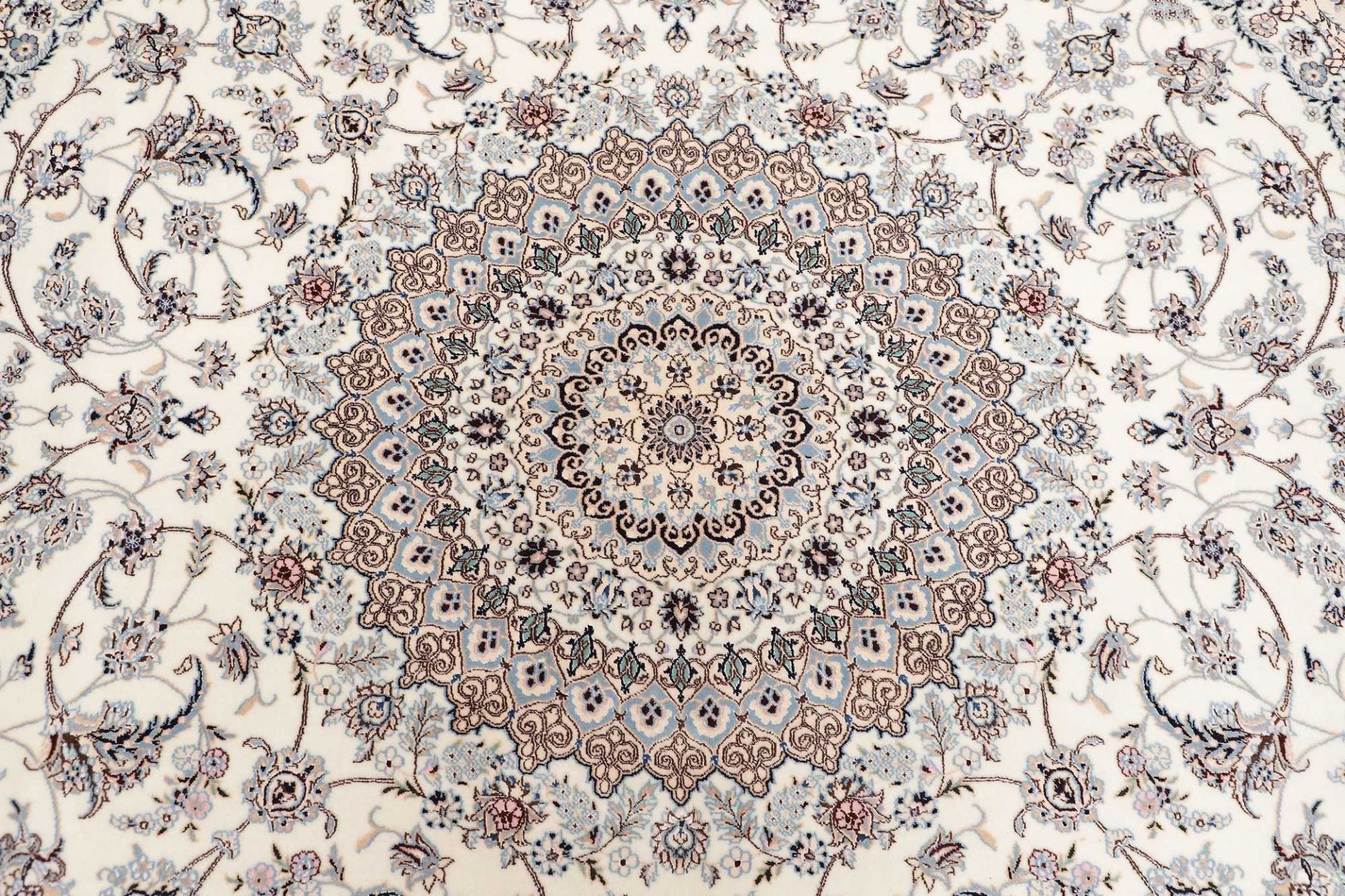 Hand-Knotted Wool Nain Persian Rug, 246 × 244 cm