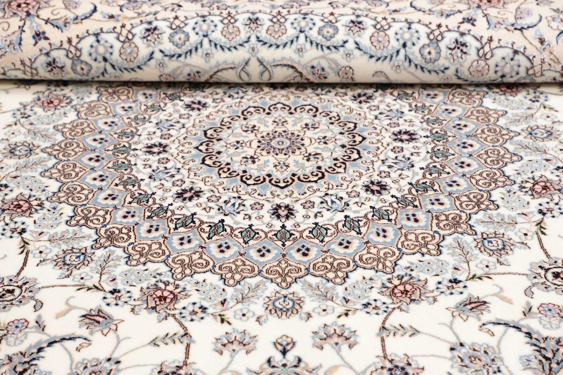 Hand-Knotted Wool Nain Persian Rug, 246 × 244 cm
