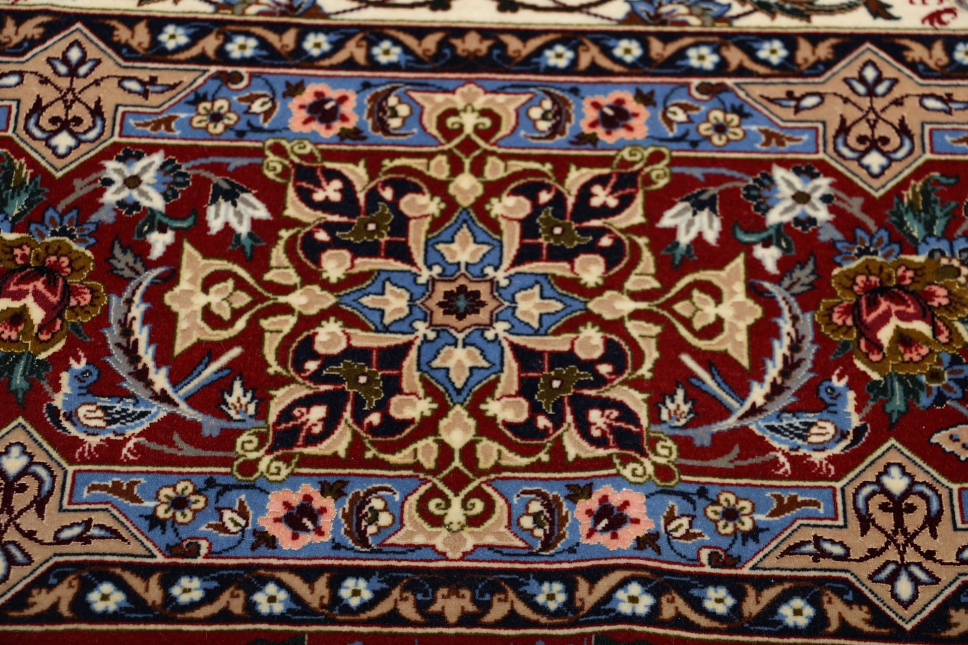 Isfahan Persian Rug — hand-knotted, 193 × 200 cm, Wool & Silk
