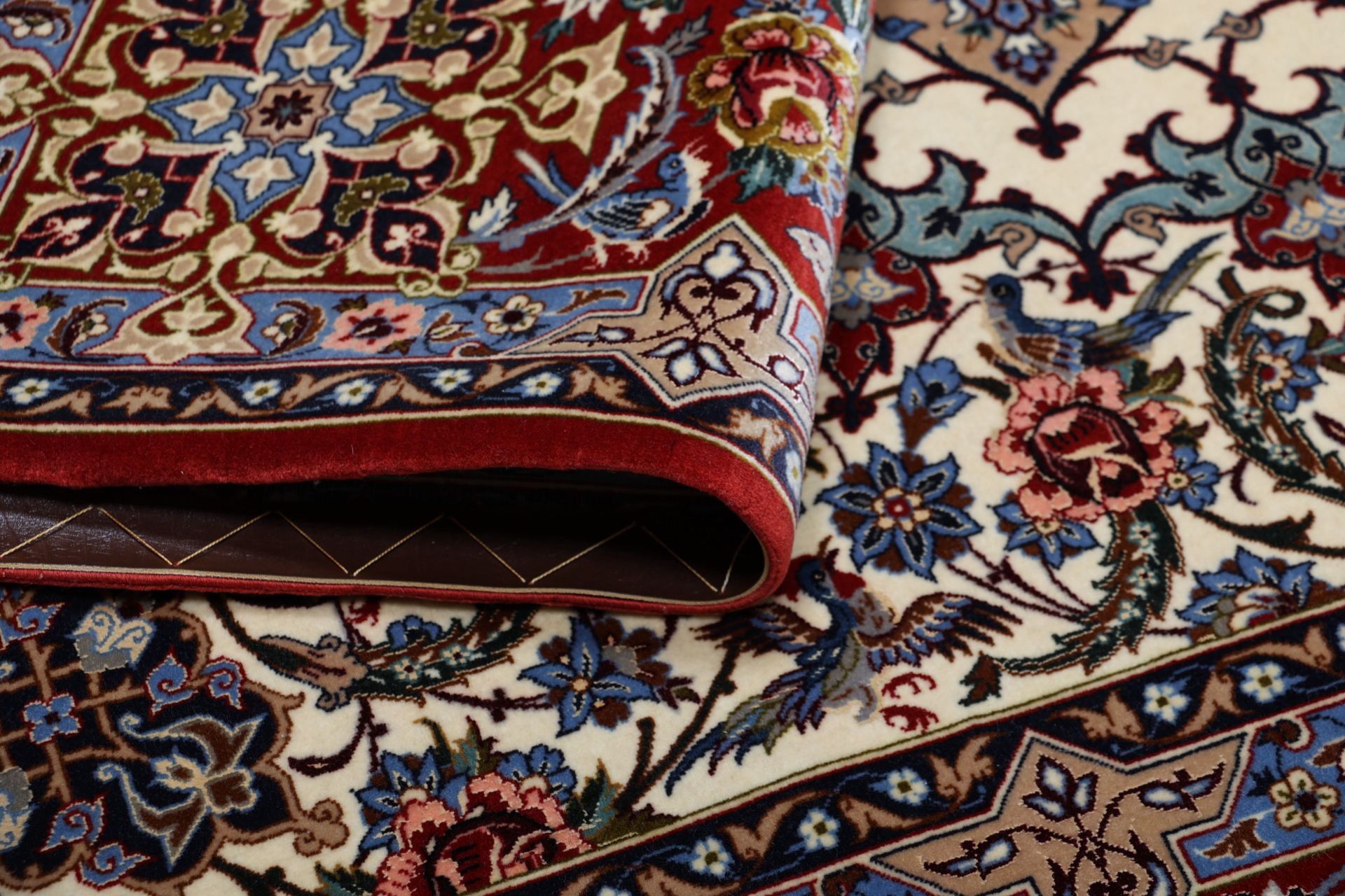 Isfahan Persian Rug — hand-knotted, 193 × 200 cm, Wool & Silk