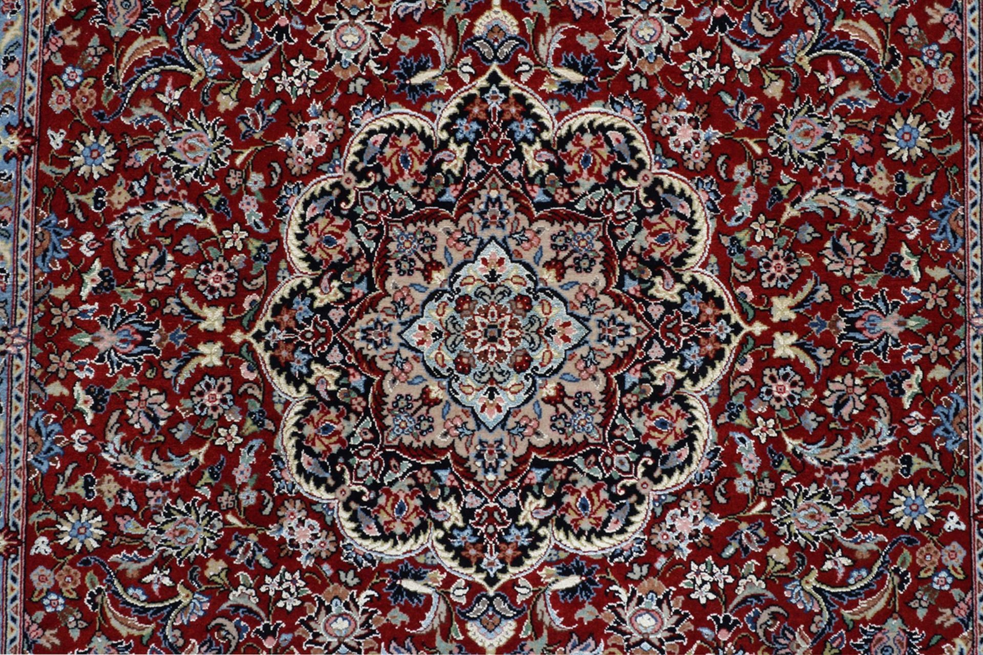 Hand-Knotted Wool & Silk Isfahan Persian Rug, 105 × 165 cm