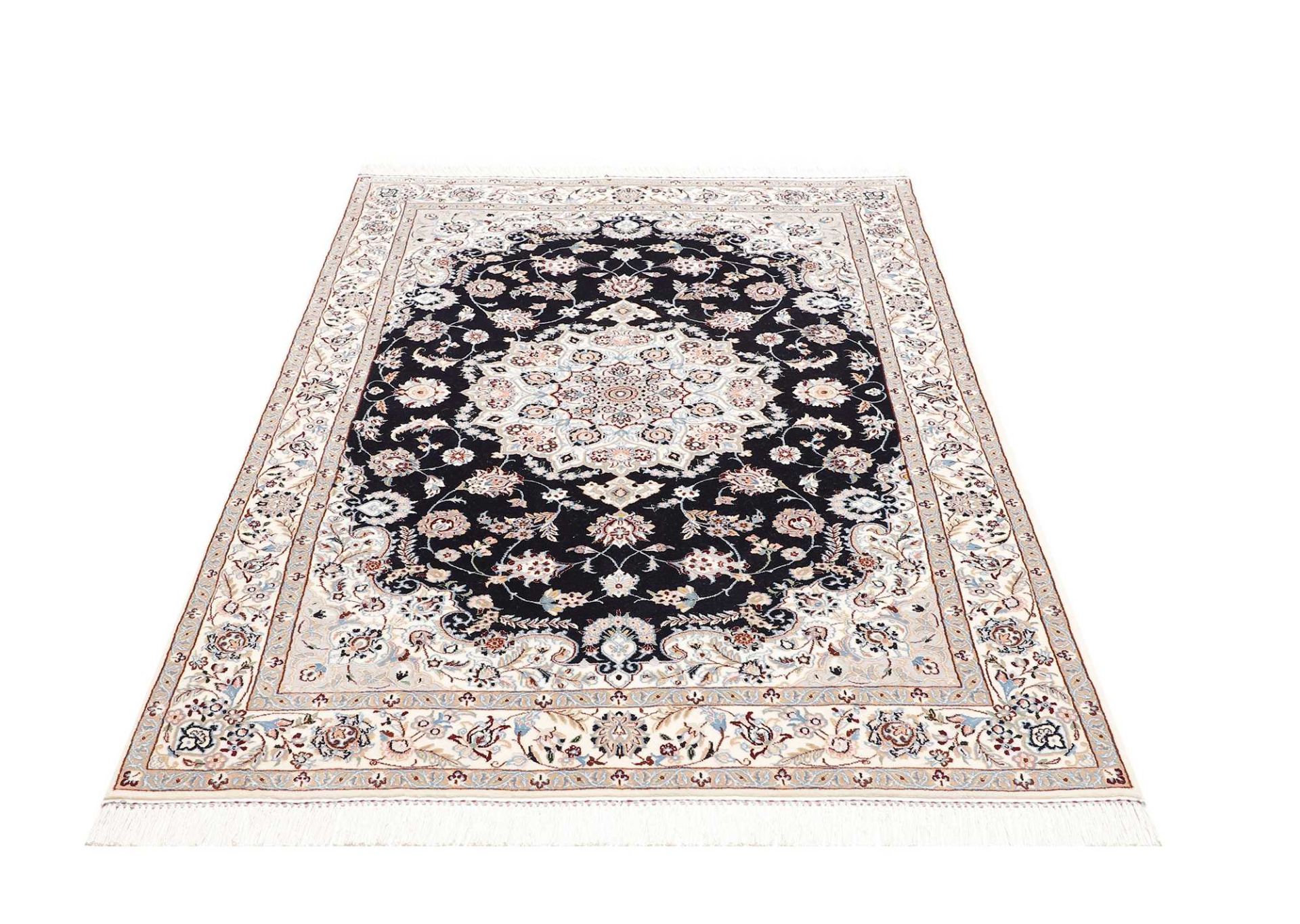 Hand-Knotted Wool Nain Persian Rug, 119 × 174 cm