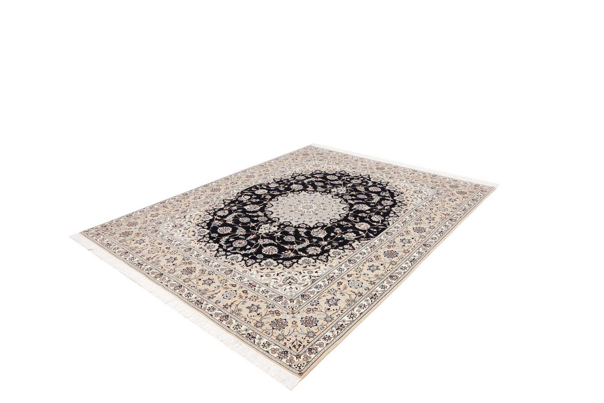 Hand-Knotted Wool Nain Persian Rug, 208 × 261 cm