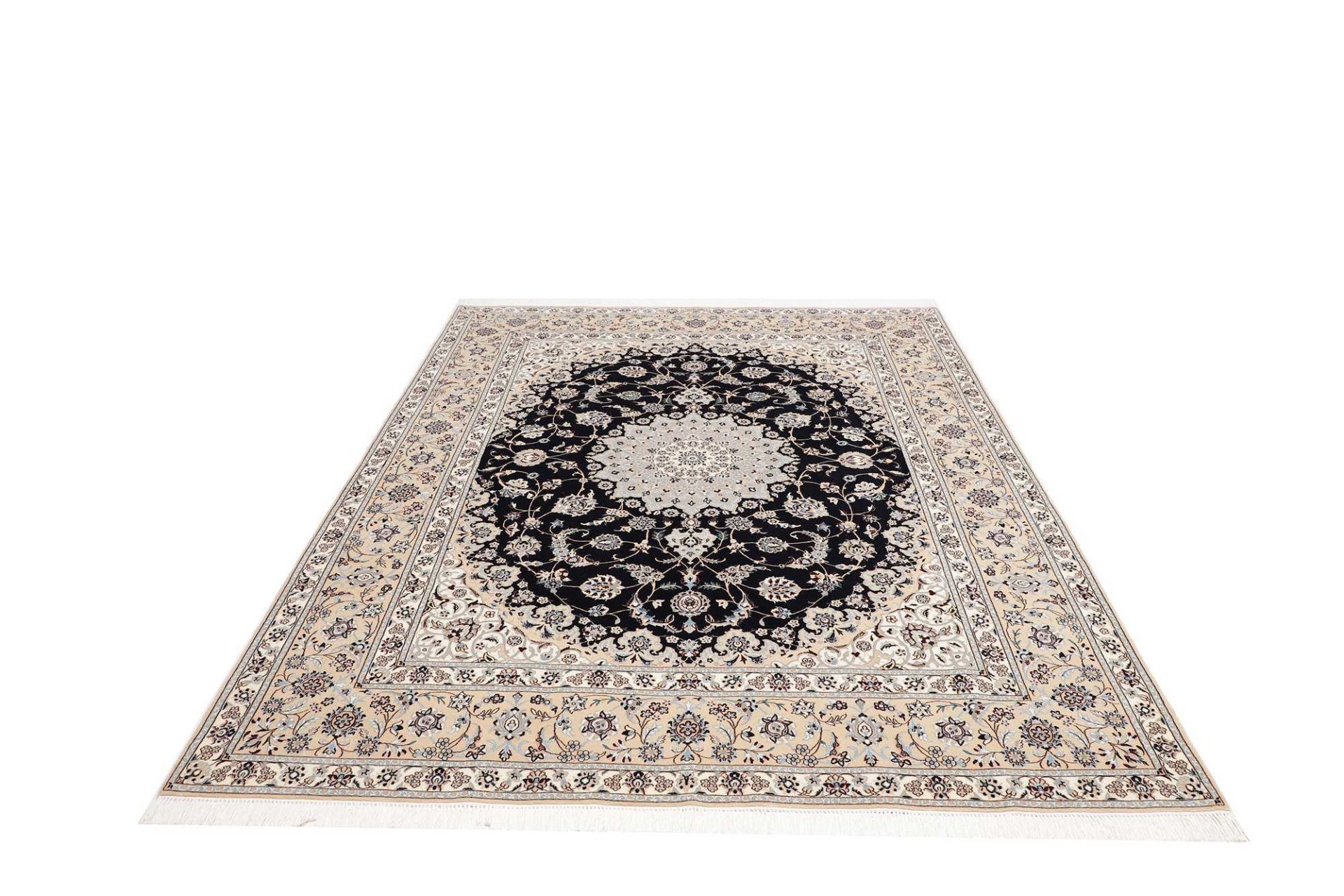 Hand-Knotted Wool Nain Persian Rug, 208 × 261 cm