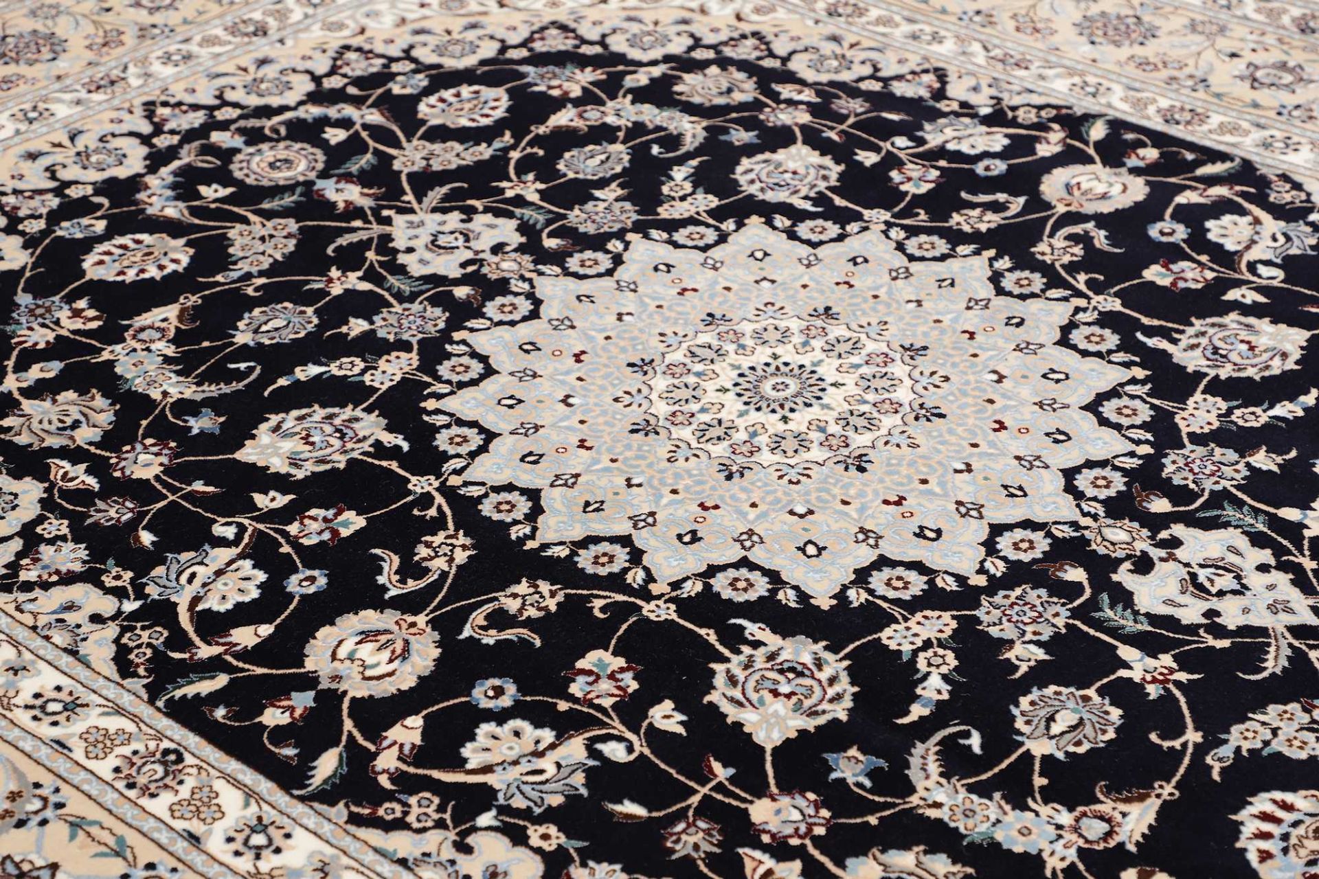 Hand-Knotted Wool Nain Persian Rug, 208 × 261 cm