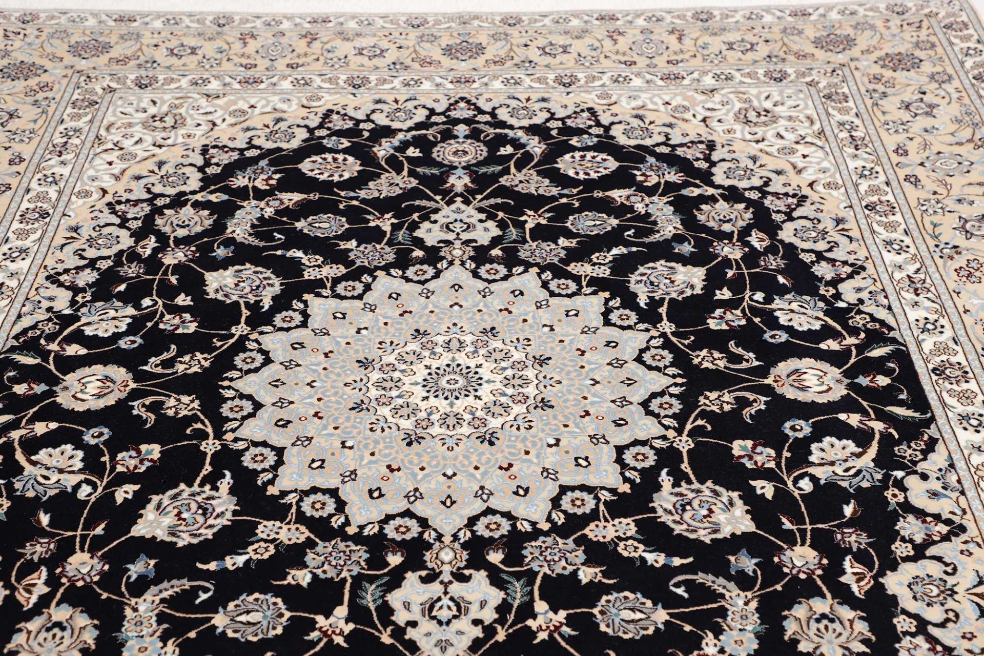 Hand-Knotted Wool Nain Persian Rug, 208 × 261 cm
